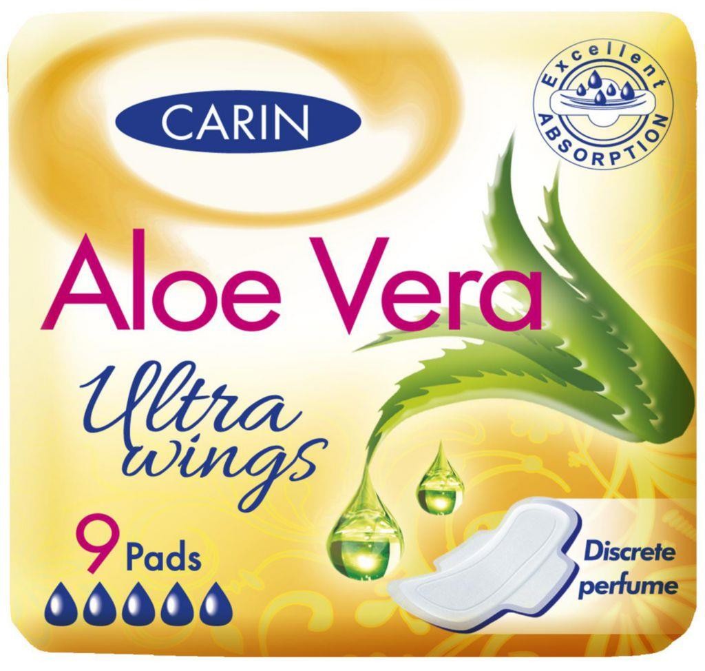 Drogerie a kosmetika - Carin Aloe vera Ultra wings 9ks