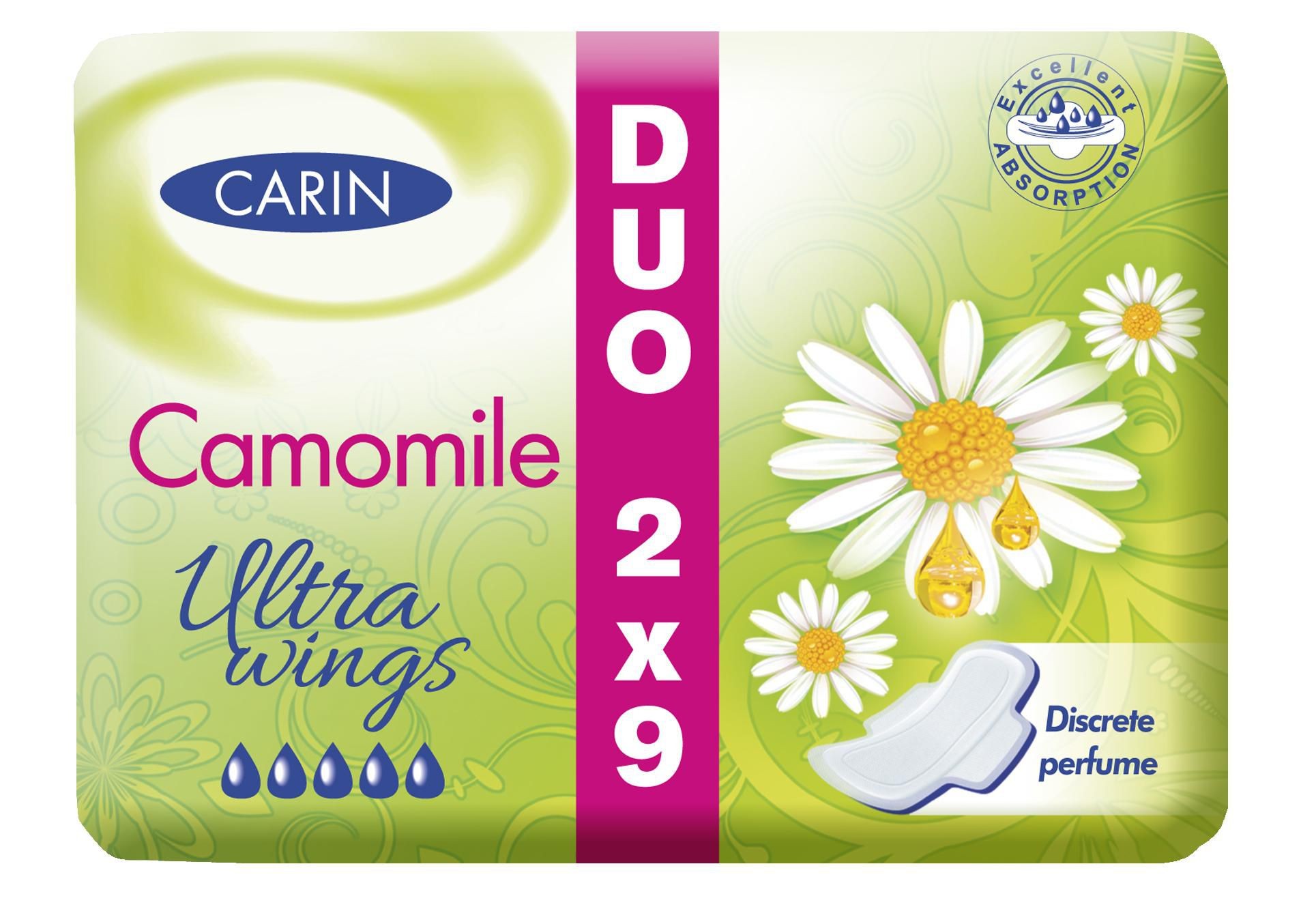 Drogerie a kosmetika - Carin Kamille Ultra Duo wings 18ks