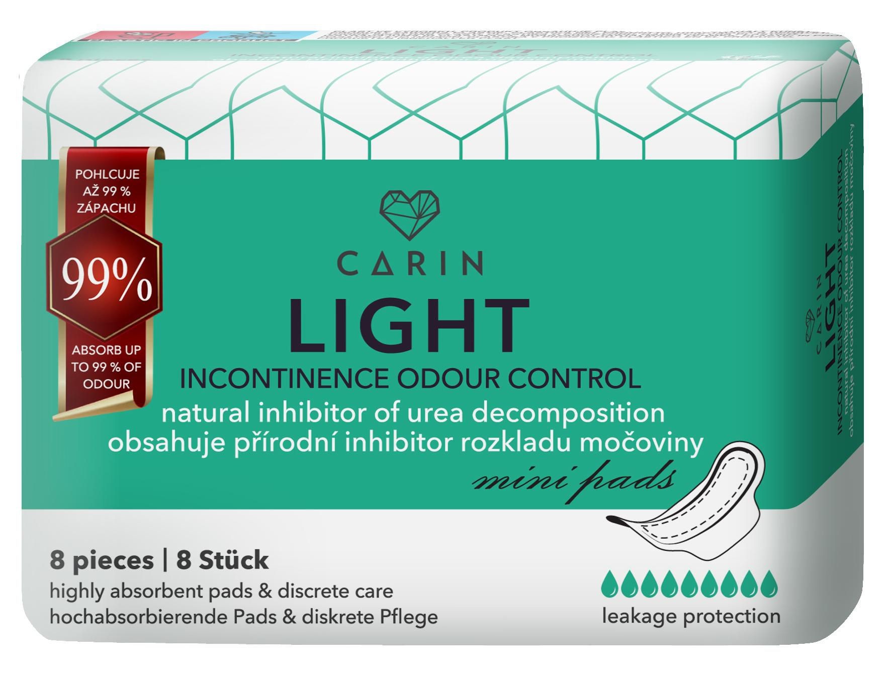Drogerie a kosmetika - Carin Odour Contr.Light INKO 8ks