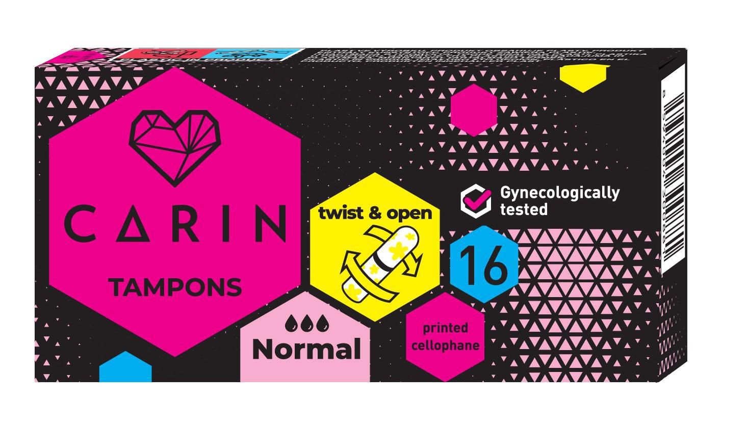 Drogerie a kosmetika - Carine menstruační tampony Normal 16 ks