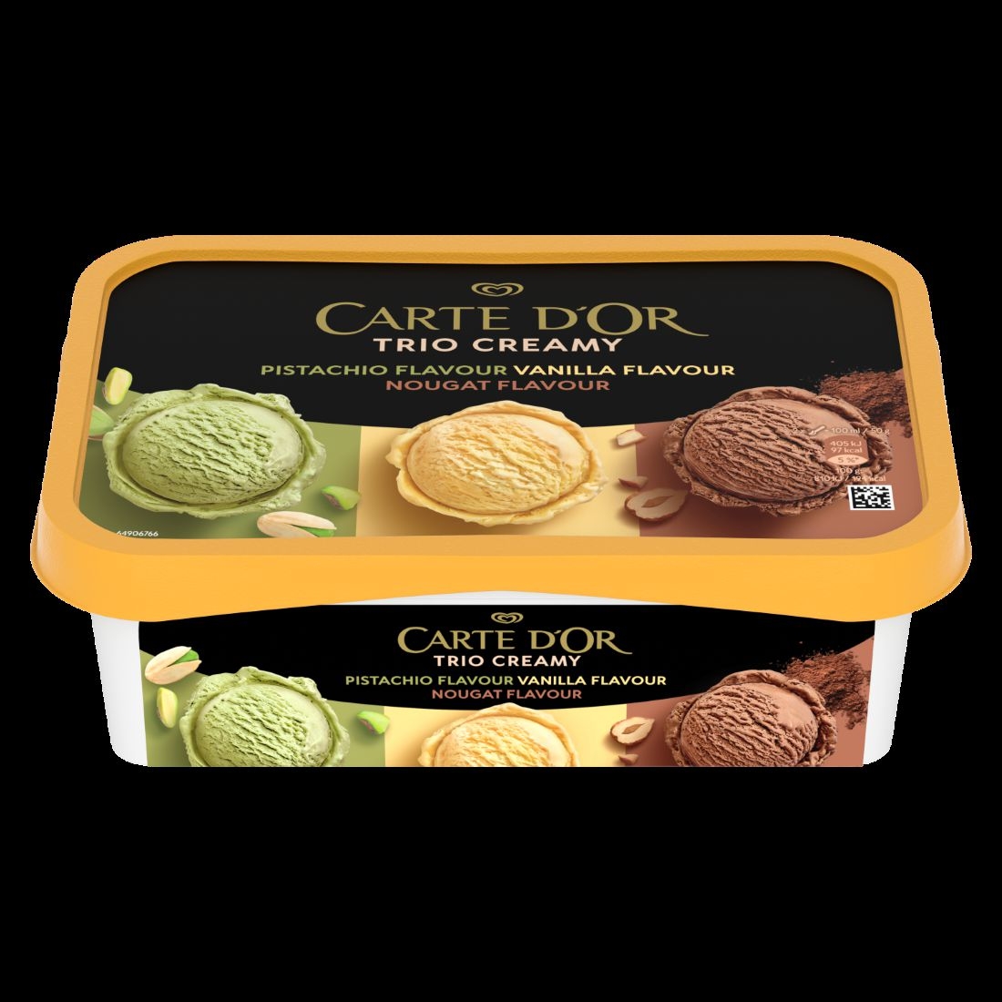 Mražené potraviny - Carte d´Or TRIO CREAMY pistachio vanilla nougat flavour zmrzlina 1000ml