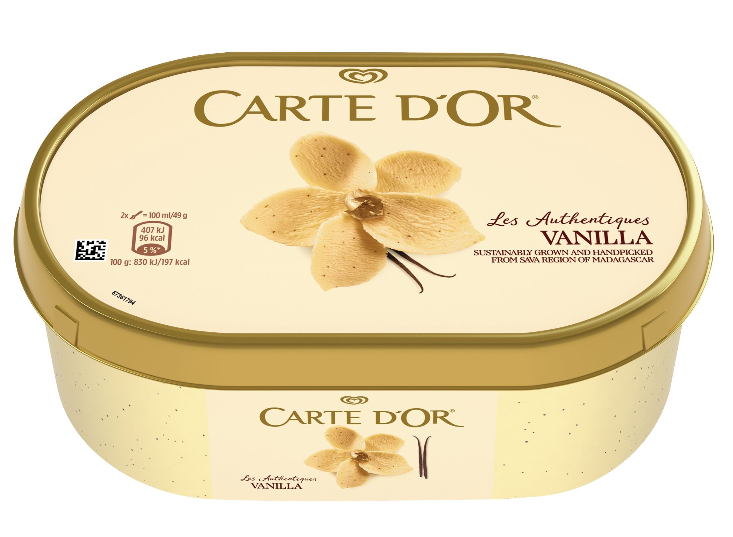Mražené potraviny - Carte d'Or vanilková zmrzlina 1000 ml