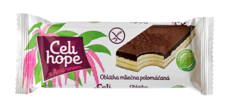 Zdravý svět - Celihope Oplatka s mléčnou krémovou náplní polomáčená kakaovou polevou s amarant 35 g