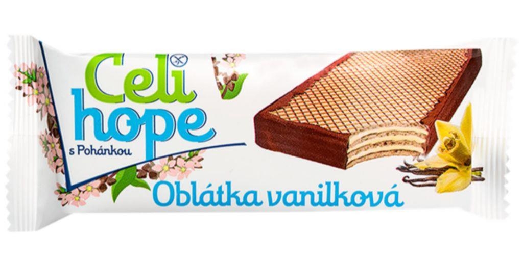 Zdravý svět - Celihope Oplatka s vanilkovou krémovou náplní máčená v kakaové polevě 35 g