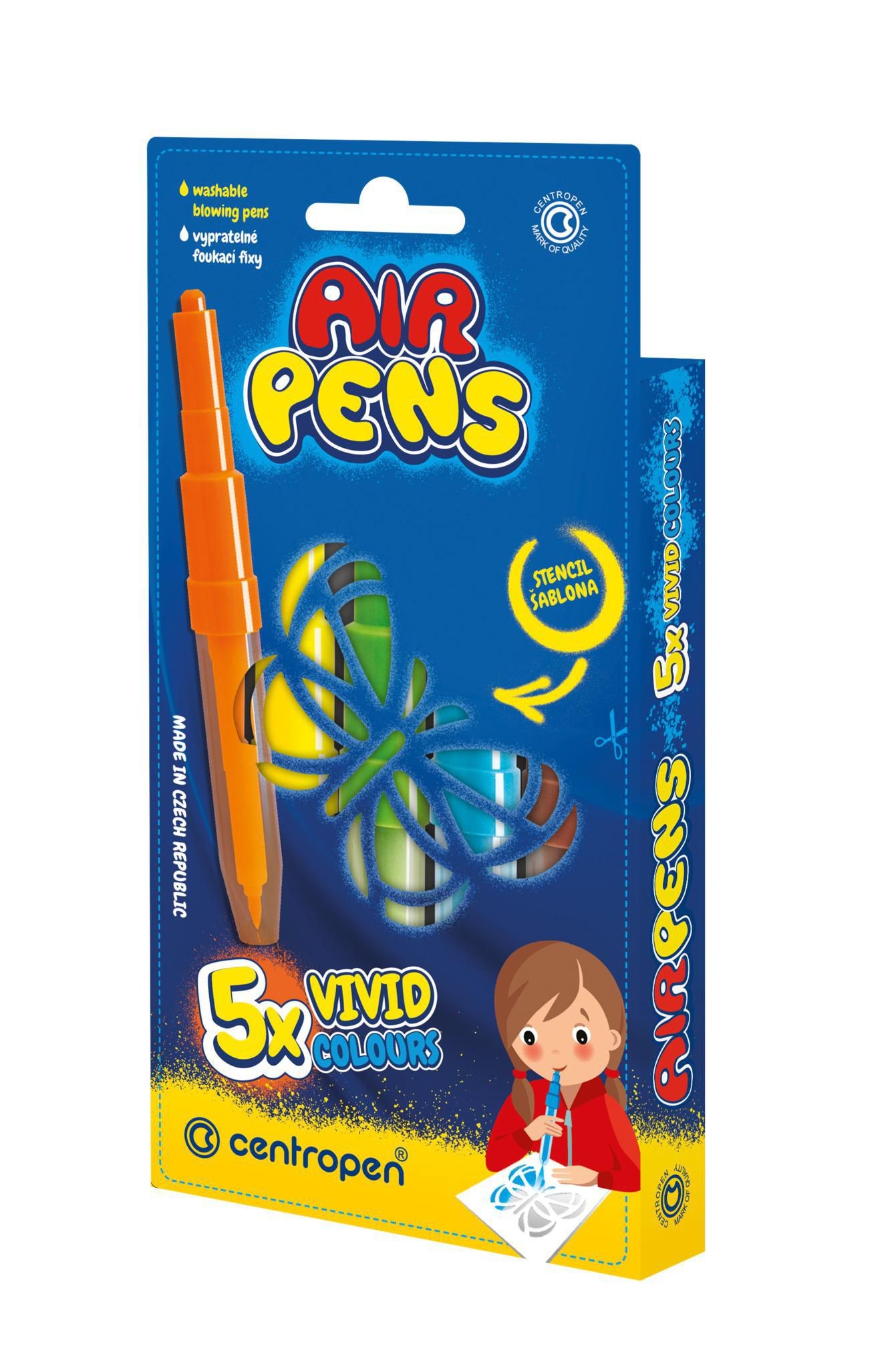 Centropen Foukací fixy na papír 5 ks-0