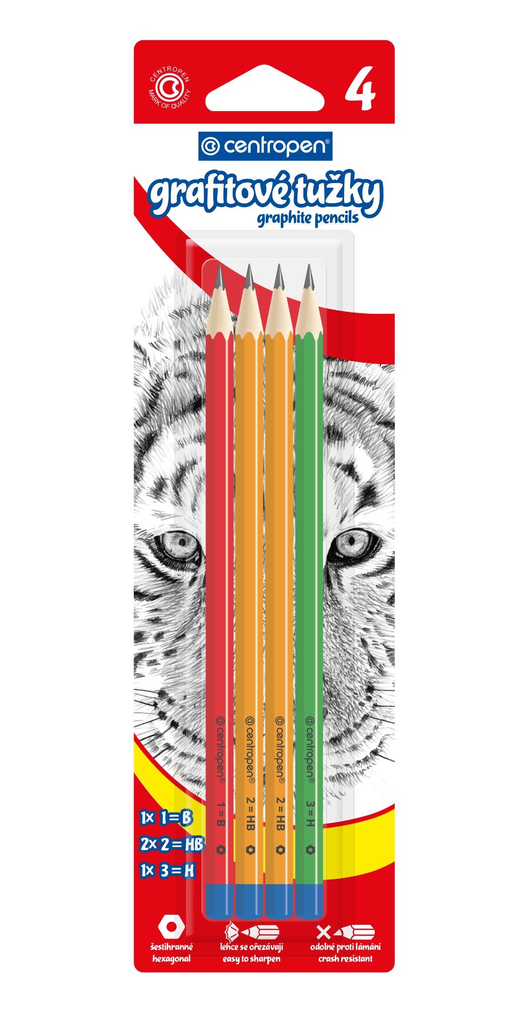 Domácnost a Zahrada - Centropen Grafitové tužky 4 ks