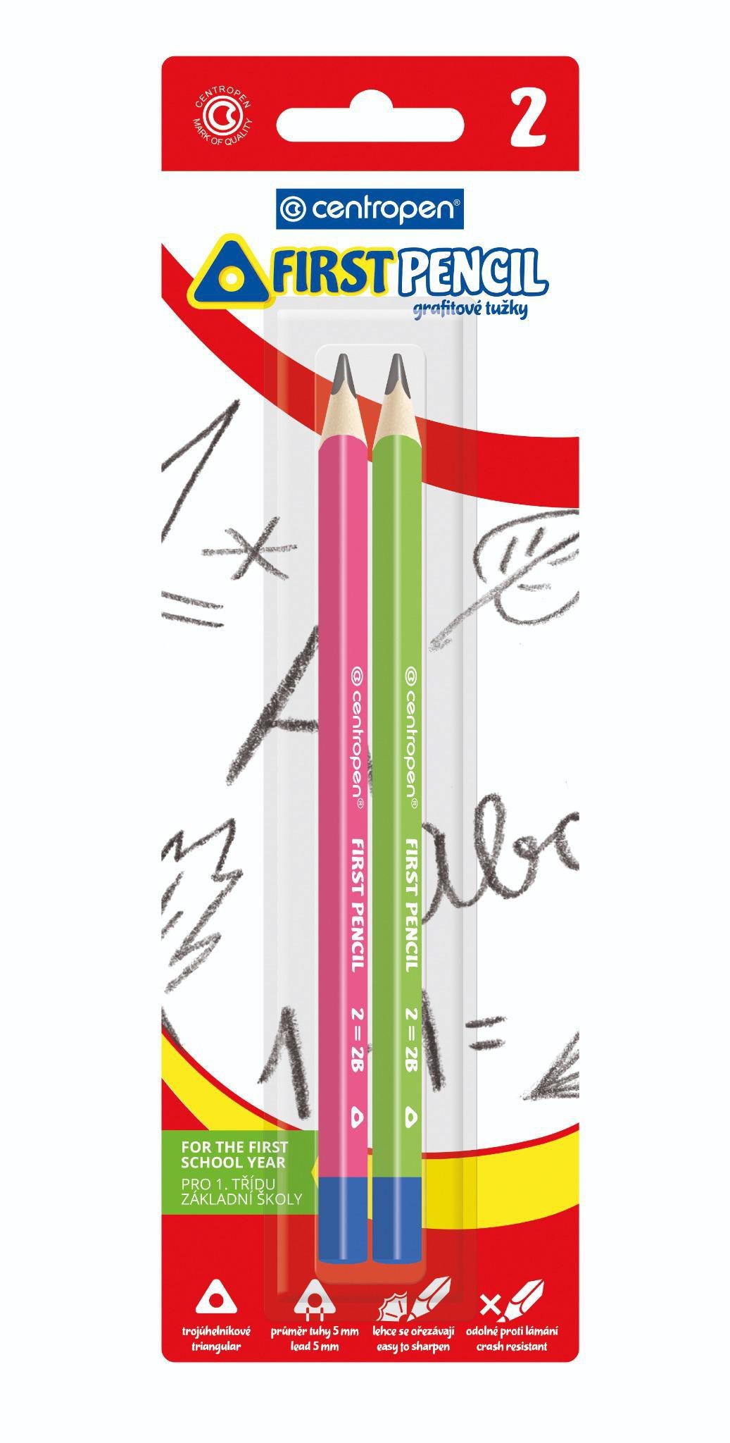 Domácnost a Zahrada - Centropen Grafitové tužky jumbo trojhranné 2 ks blistr