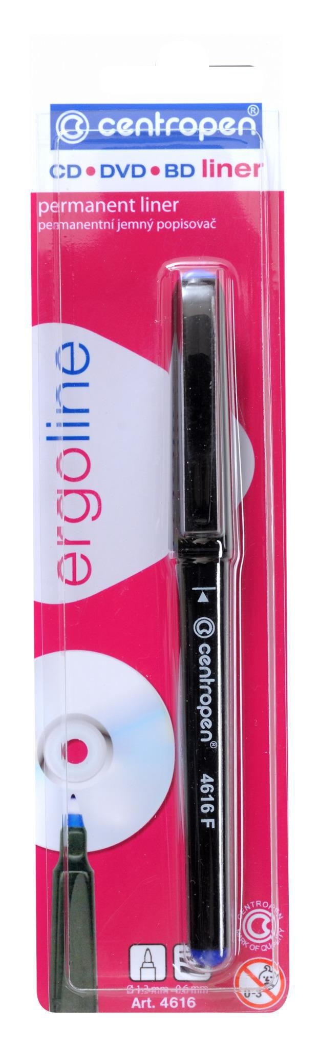 Domácnost a Zahrada - Centropen Liner 4616 na CD,DVD a BD černý 1 ks