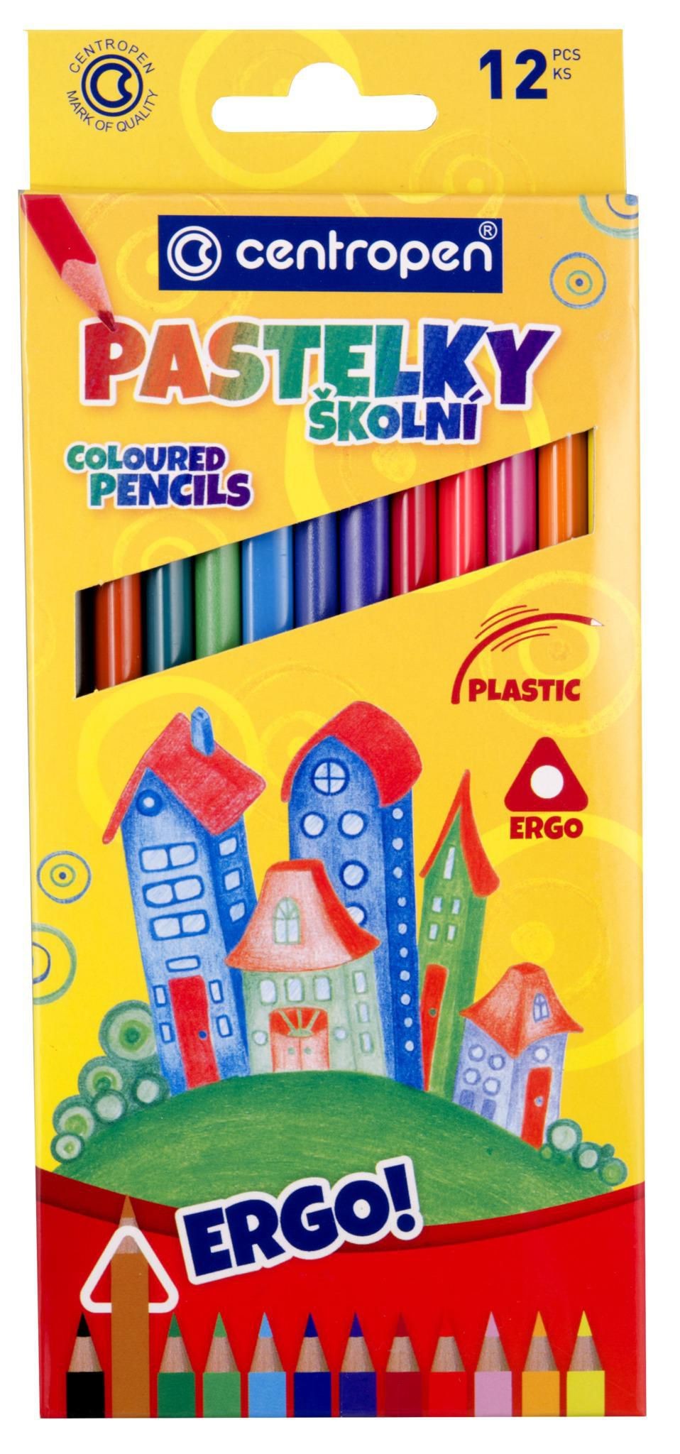 Domácnost a Zahrada - Centropen Pastelky trojhranné 12 ks