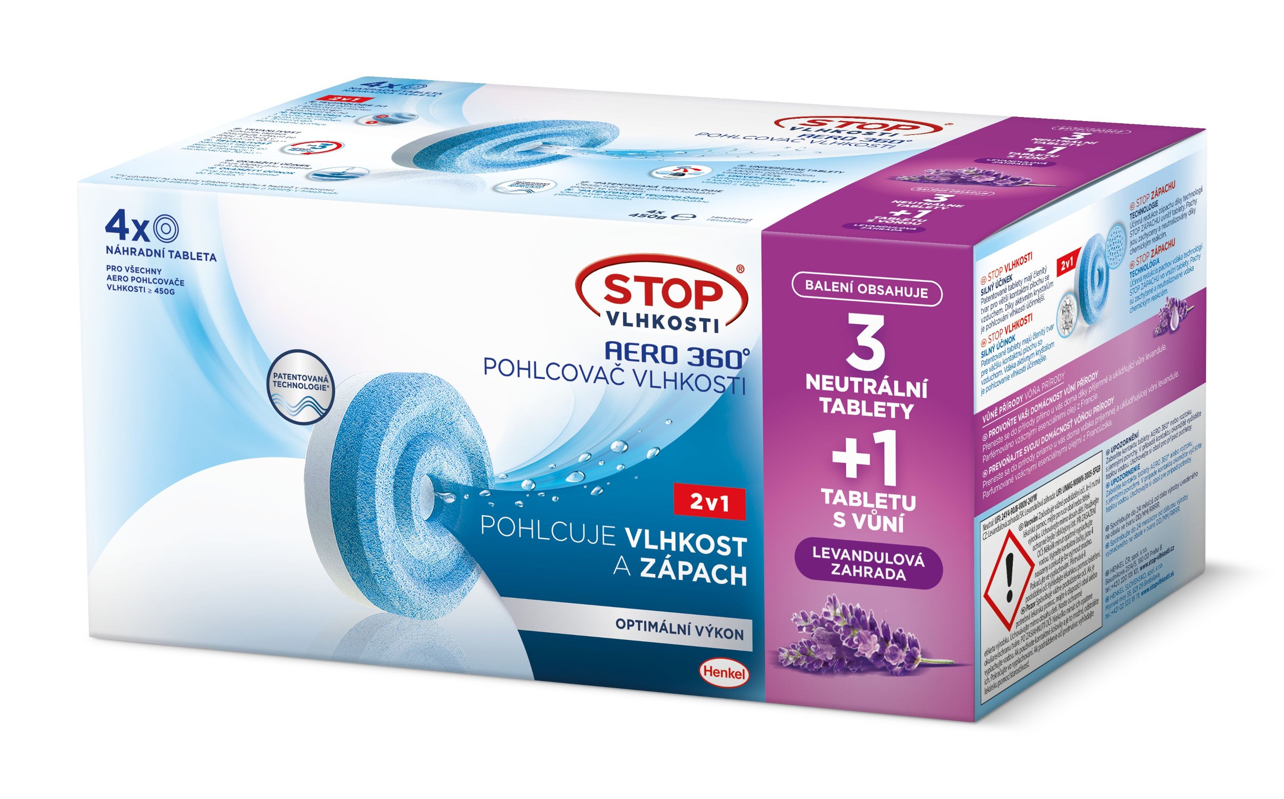 Domácnost a Zahrada - Ceresit Aero 360° Relaxační levandule 3+1 ZDARMA