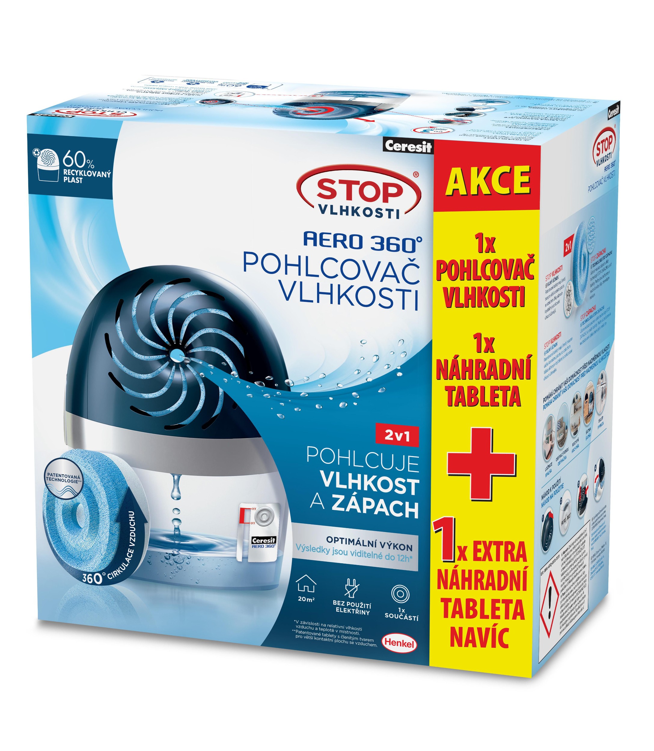 Domácnost a Zahrada - Ceresit Stop vlhkosti AERO 360° Přístroj + tableta navíc