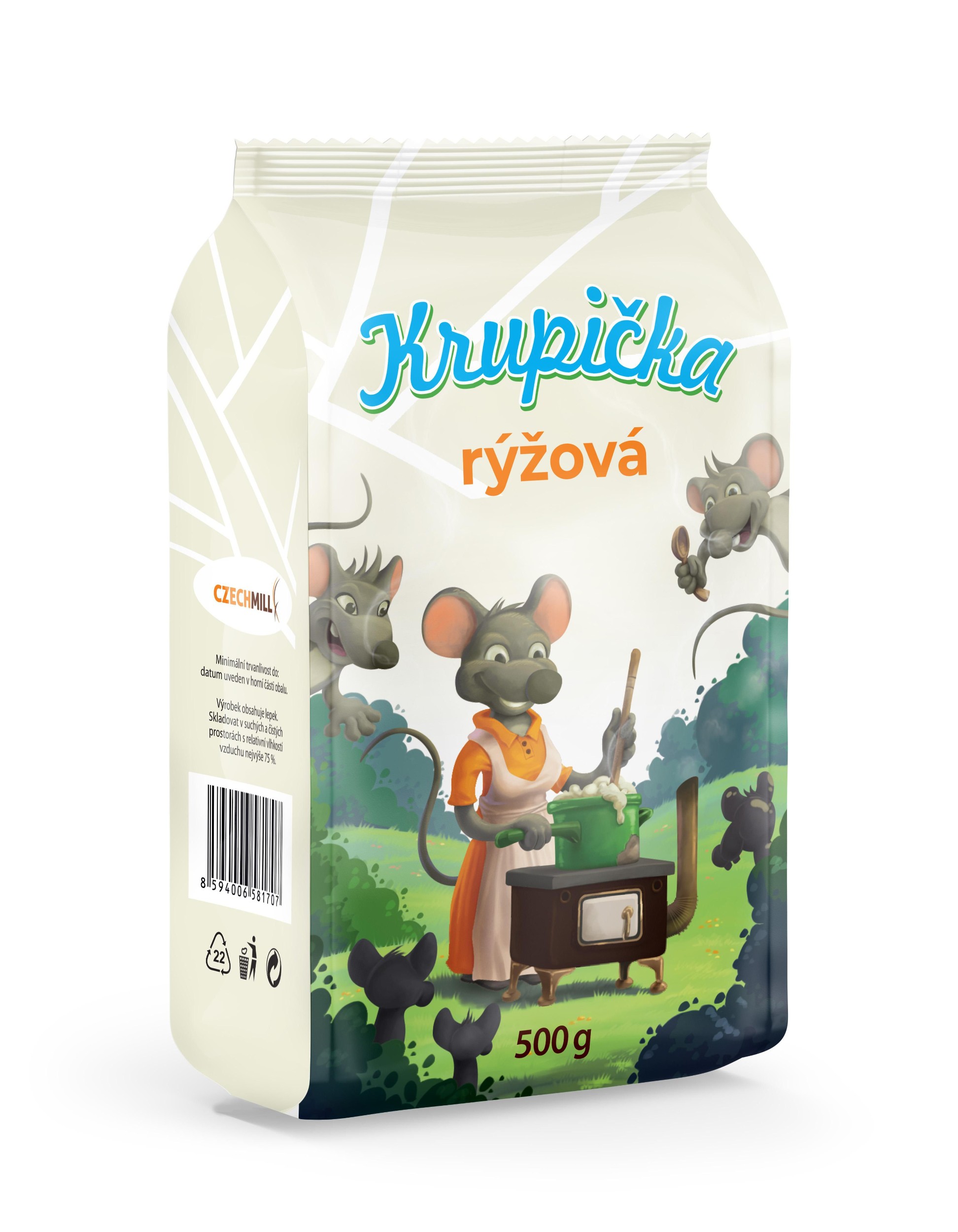 Trvanlivé potraviny - Český mlynář Rýžová krupička 500g