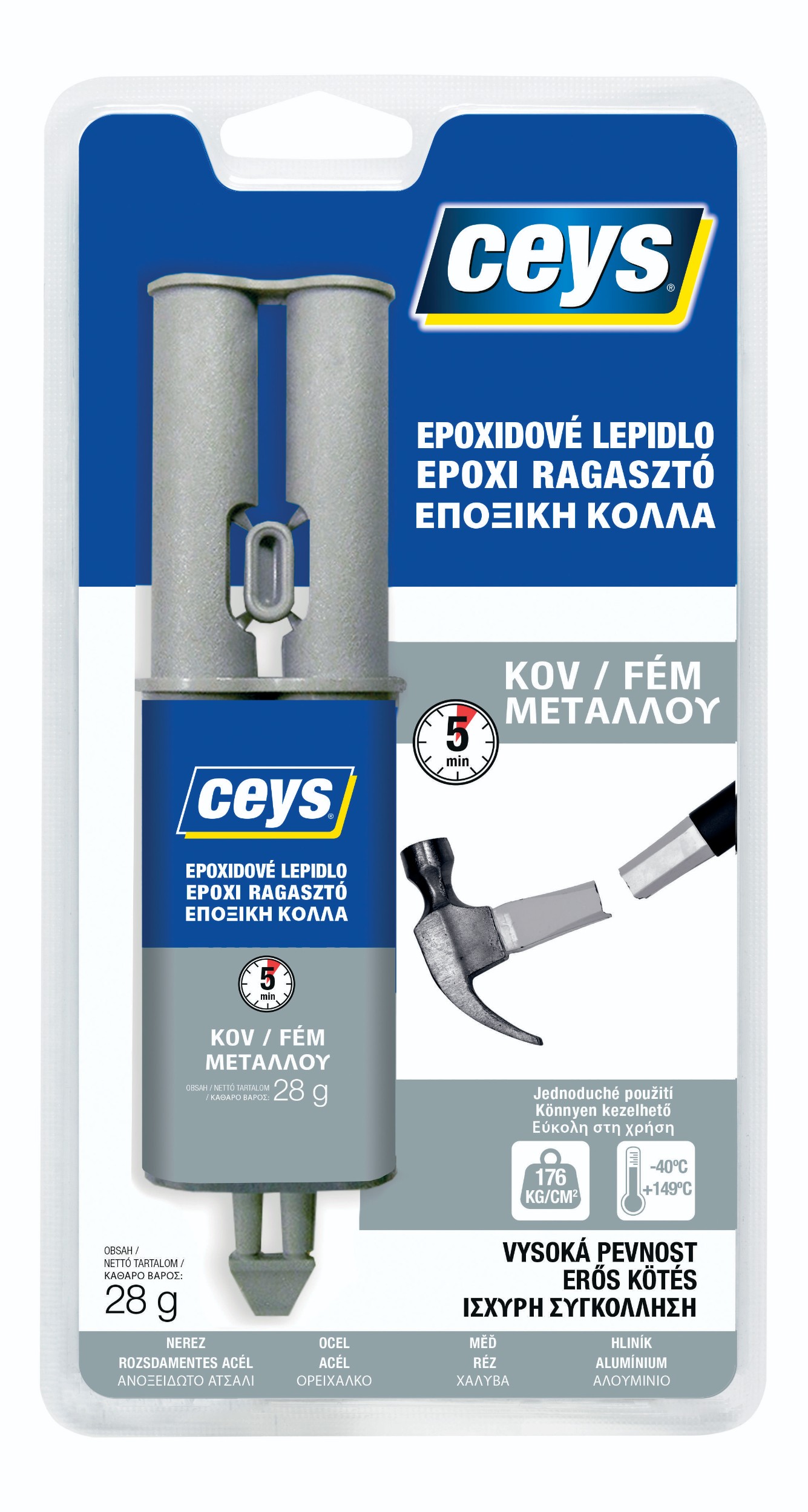 Domácnost a Zahrada - Ceys Epoxidové lepidlo na kov 28 g