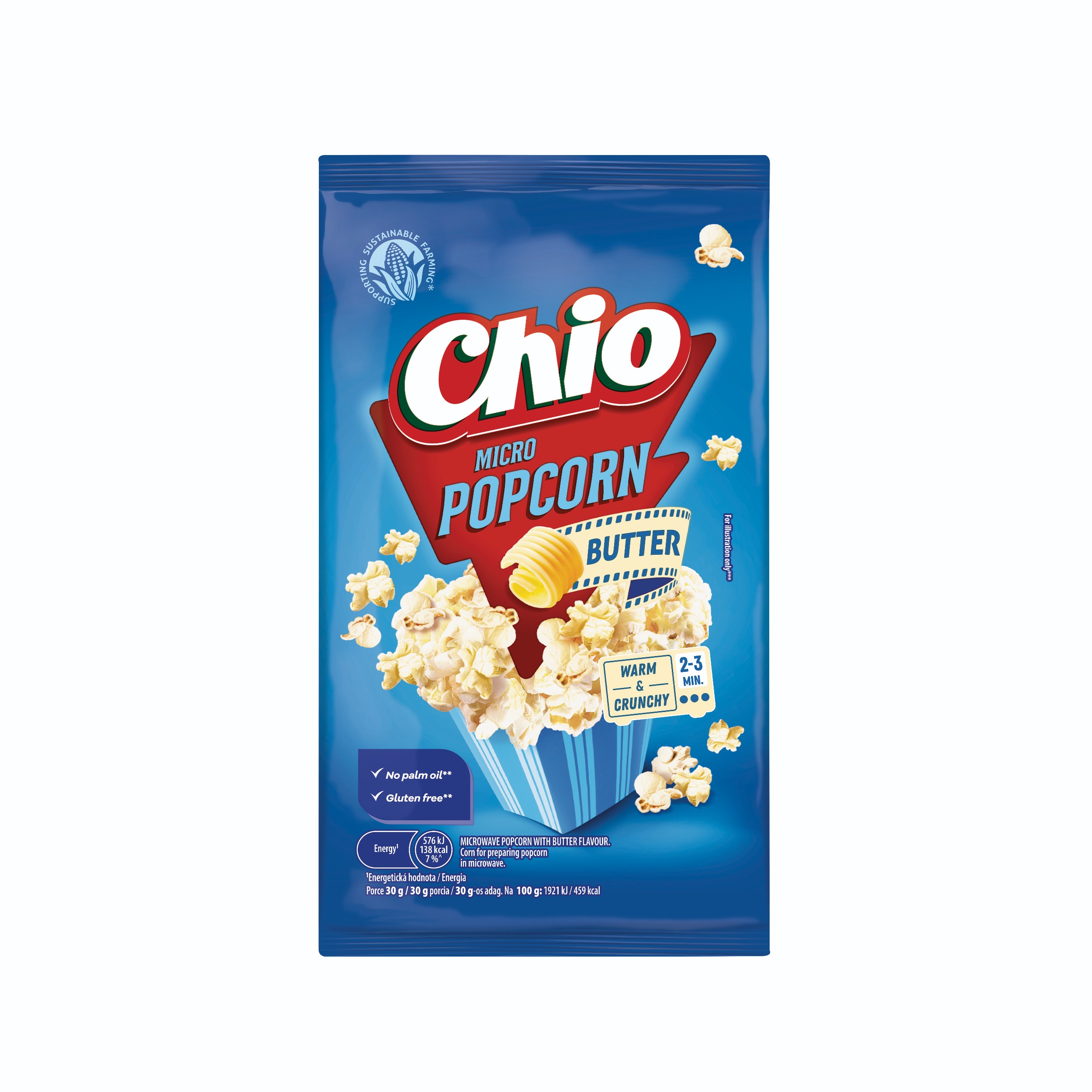 Trvanlivé potraviny - Chio Microwave Popcorn Butter 80 g