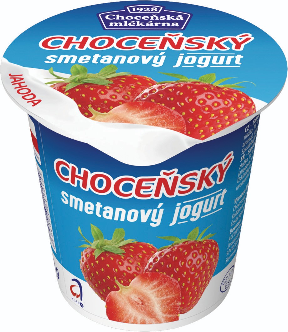 Choceňská Mlékárna Choceňský smetanový jogurt jahodový 150 g-0