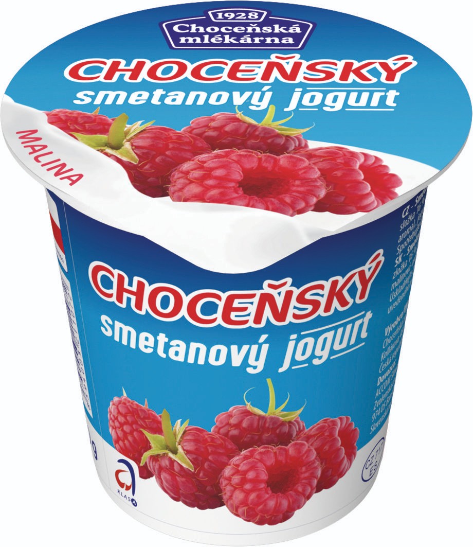 Choceňská Mlékárna Choceňský smetanový jogurt malinový 150 g-0