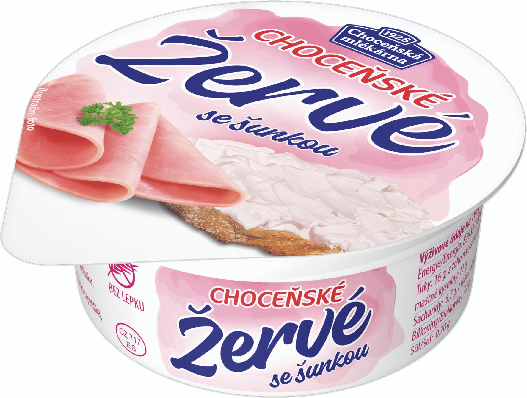 Mléčné a chlazené - Choceňská mlékárna Žervé se šunkou 80g