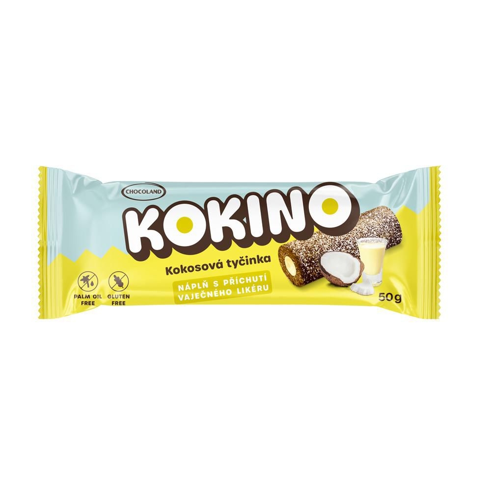Trvanlivé potraviny - Chocoland Jsem kokosová tmavá plněná vaječným likérem 50 g