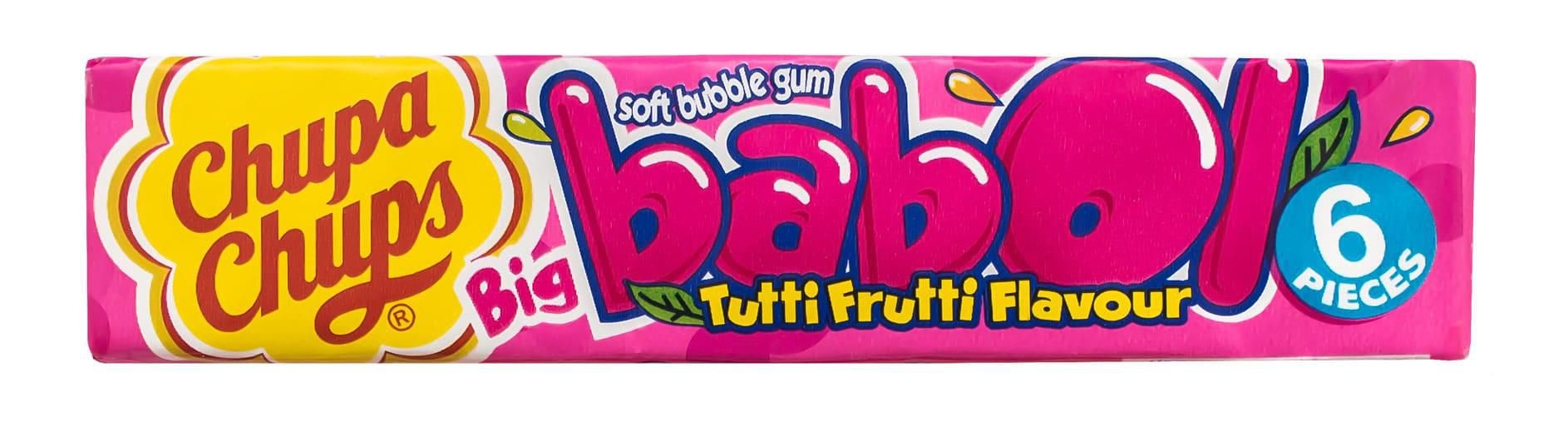 Trvanlivé potraviny - Chupa Chups Big babol žvýkačka s příchutí tutti frutti 6 ks 27,6 g