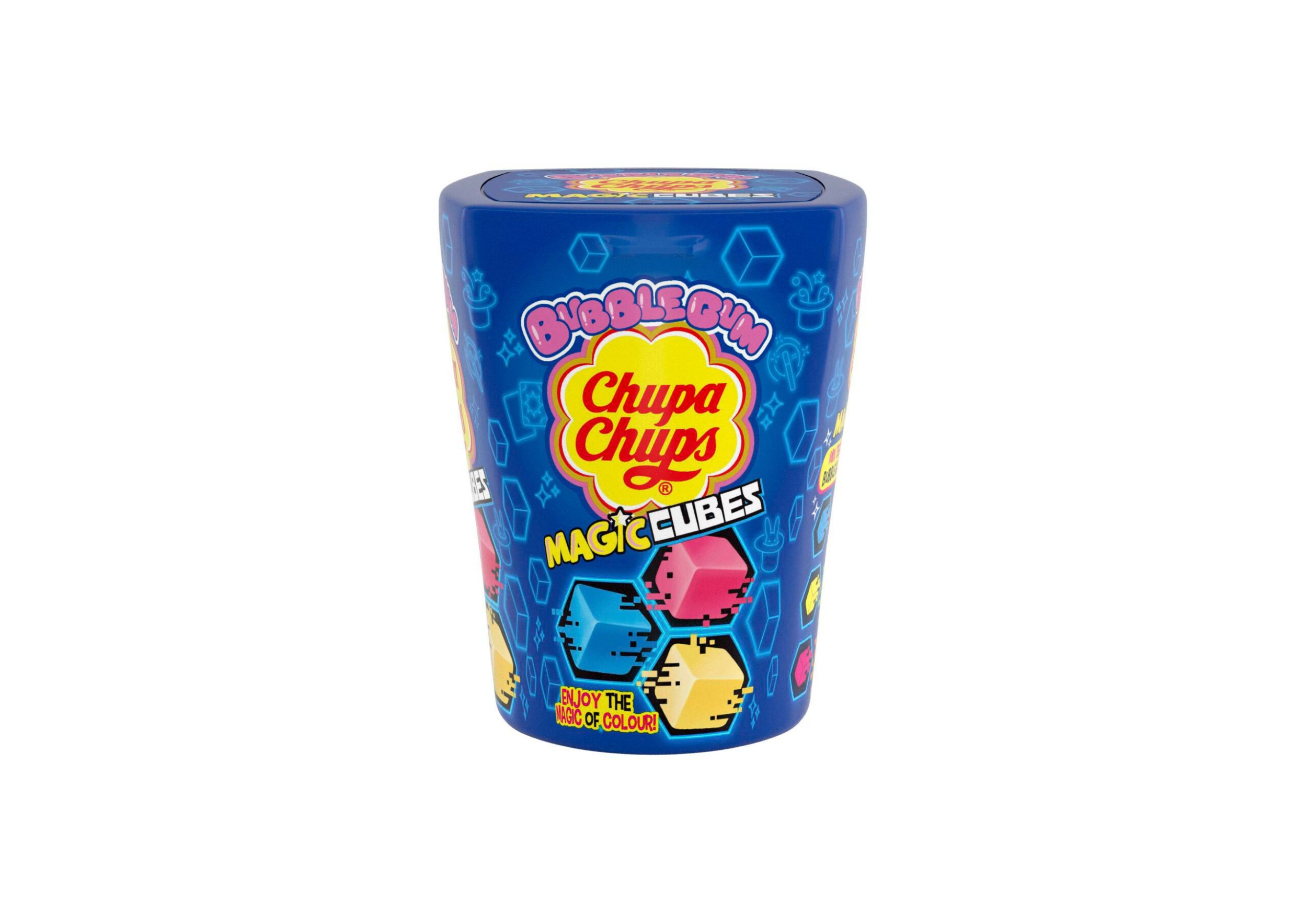 Trvanlivé potraviny - Chupa Chups Bubble Gum Magic Cubes 86g