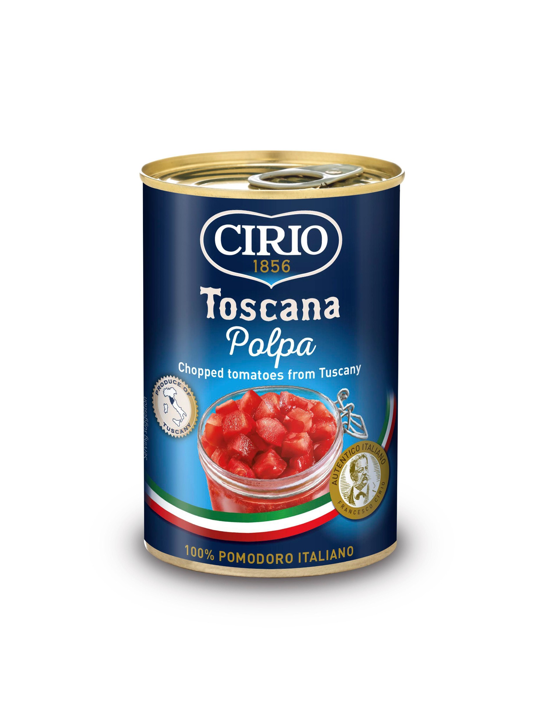 Trvanlivé potraviny - Cirio Rajčata toscana loupaná krájená 400g
