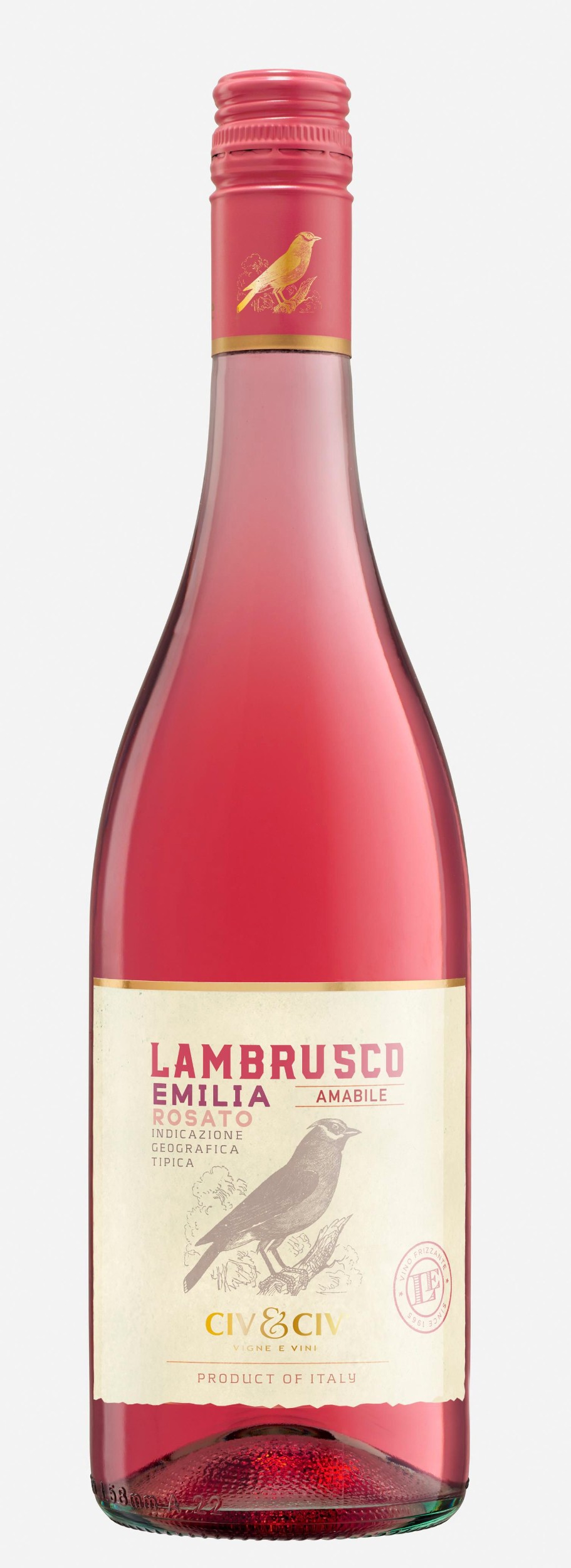 Nápoje - CIV&CIV Lambrusco Rosato amabile dell emilia 0,75 l
