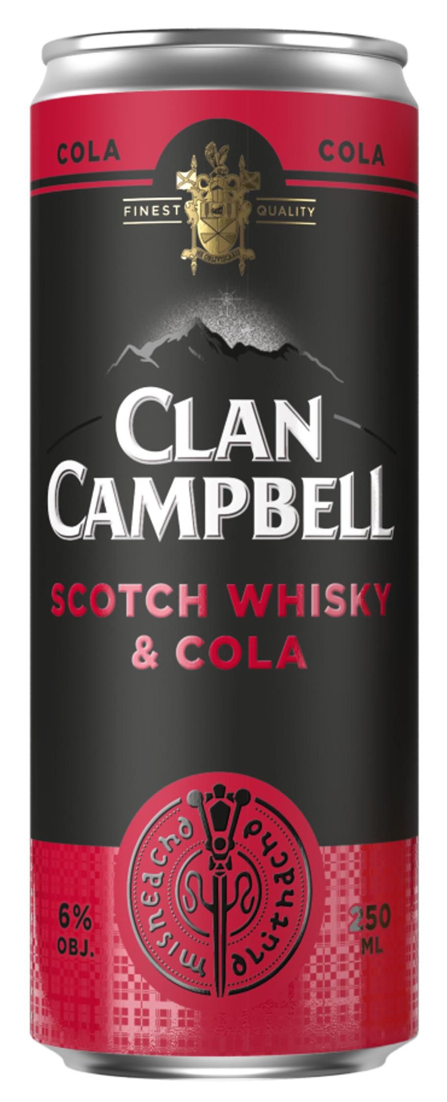 Nápoje - CLAN CAMPBELL WHISKY COLA RTD 6% 0,25L
