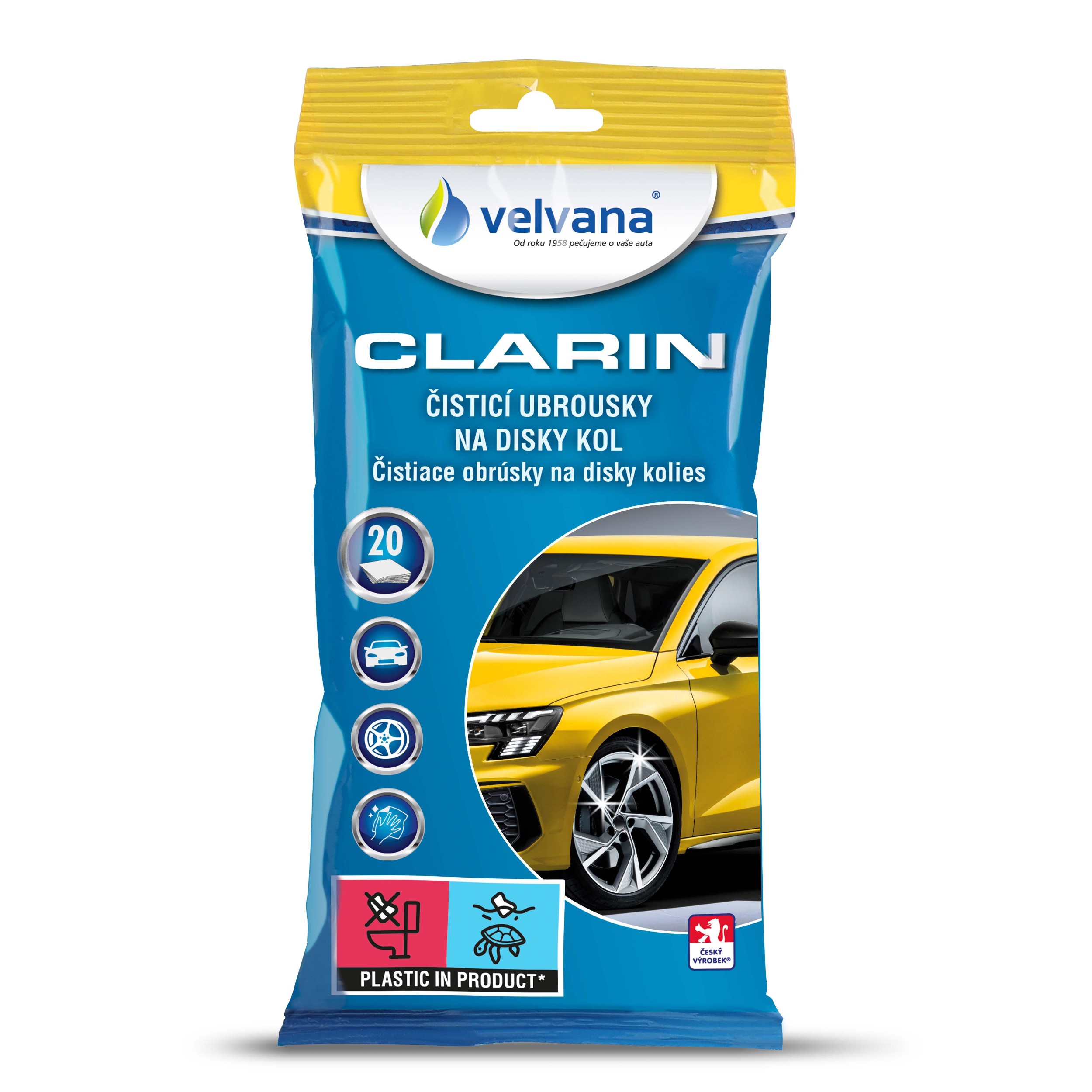Auto-moto - Clarin čistící ubrousky na disky kol 20ks