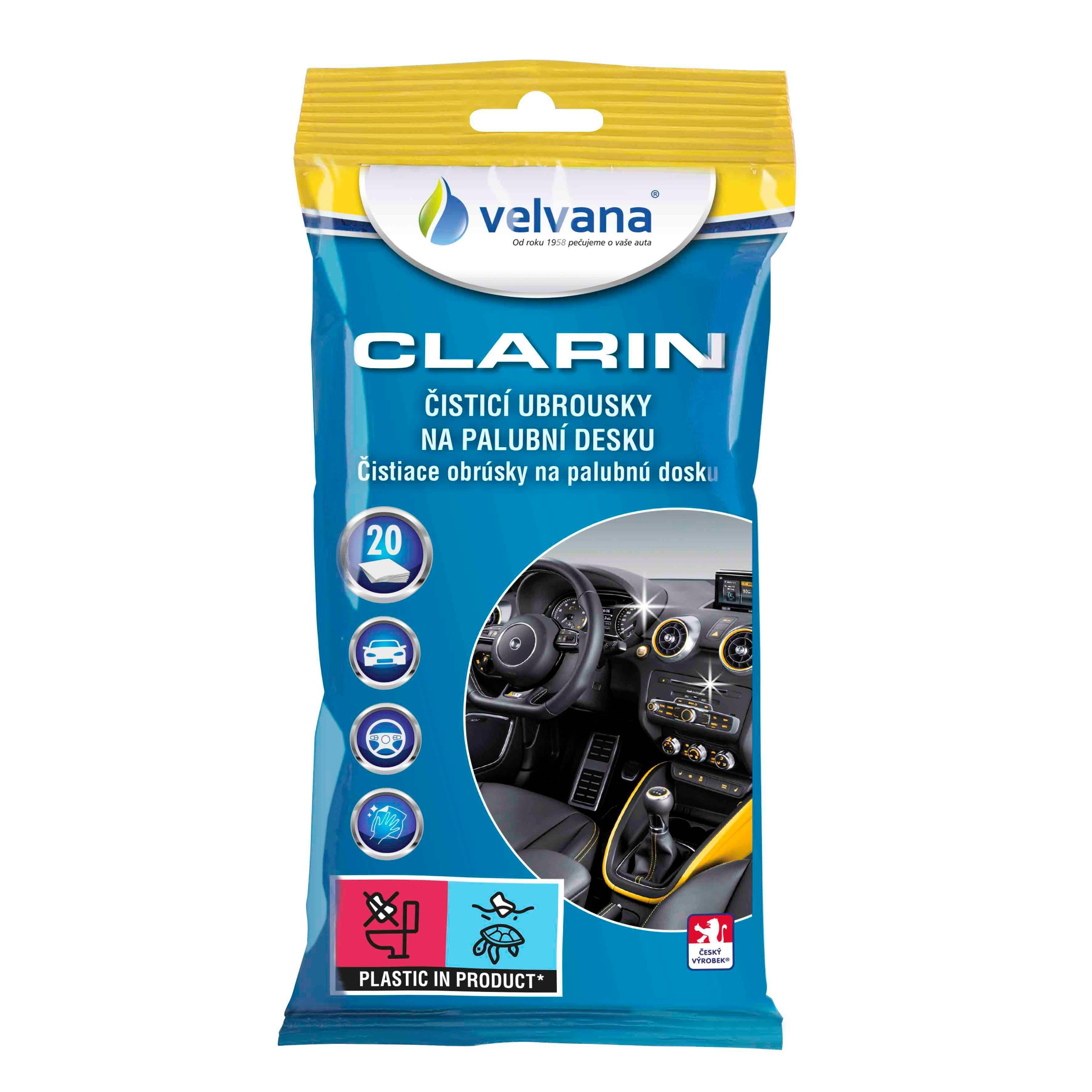 Auto-moto - Clarin čistící ubrousky na palubní desku 20 ks