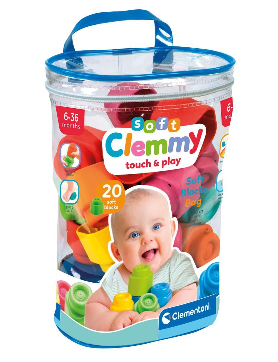 Svět dětí - Clementoni Clemmy baby 20 kostek v plastovém pytli