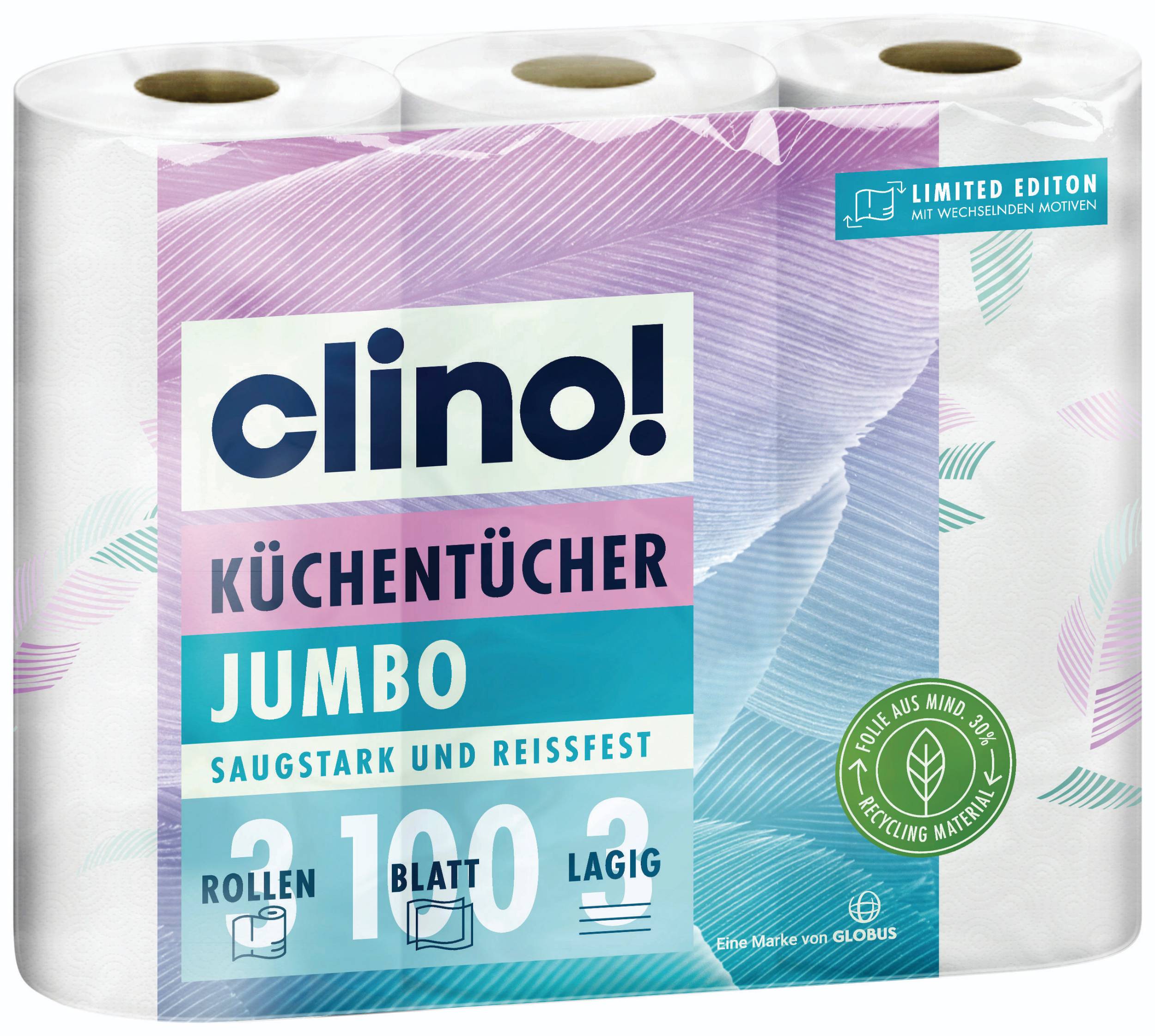 Drogerie a kosmetika - Clino! Kuchyňské role 3vrstvé 3 x 100 3 ks