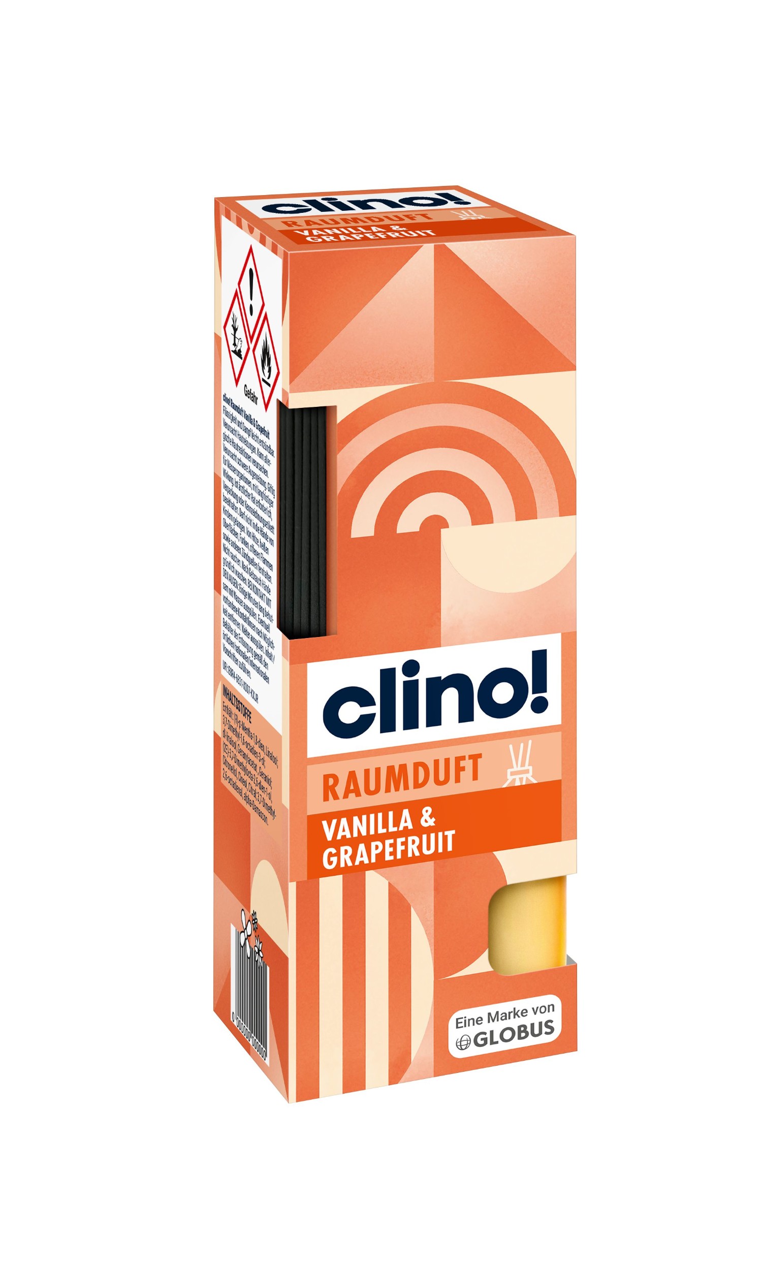 Drogerie a kosmetika - Clino! Osvěžovač vzduchu vanilka a grep 100 ml