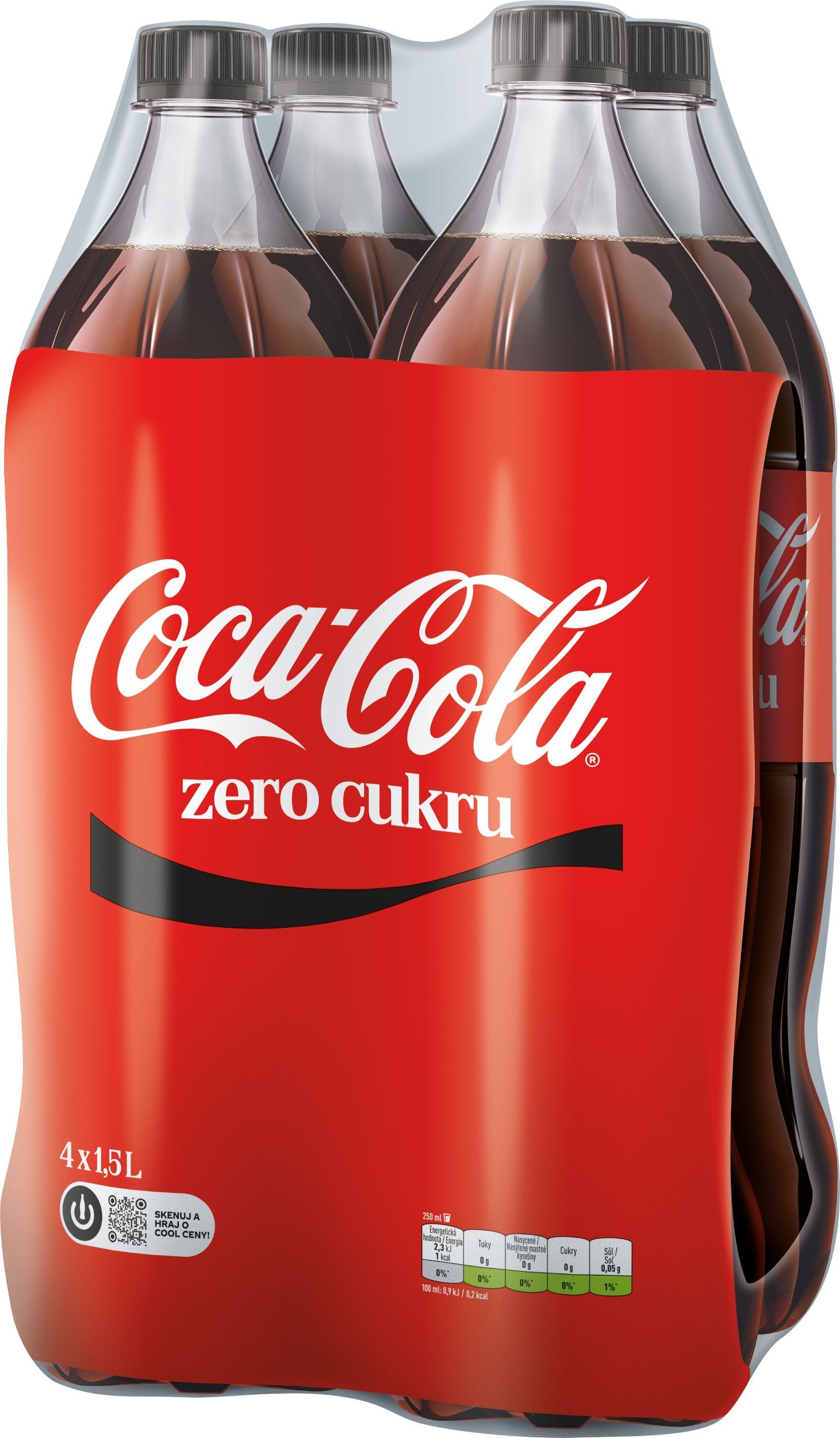 Nápoje - Coca-Cola Zero 4x1,5 l