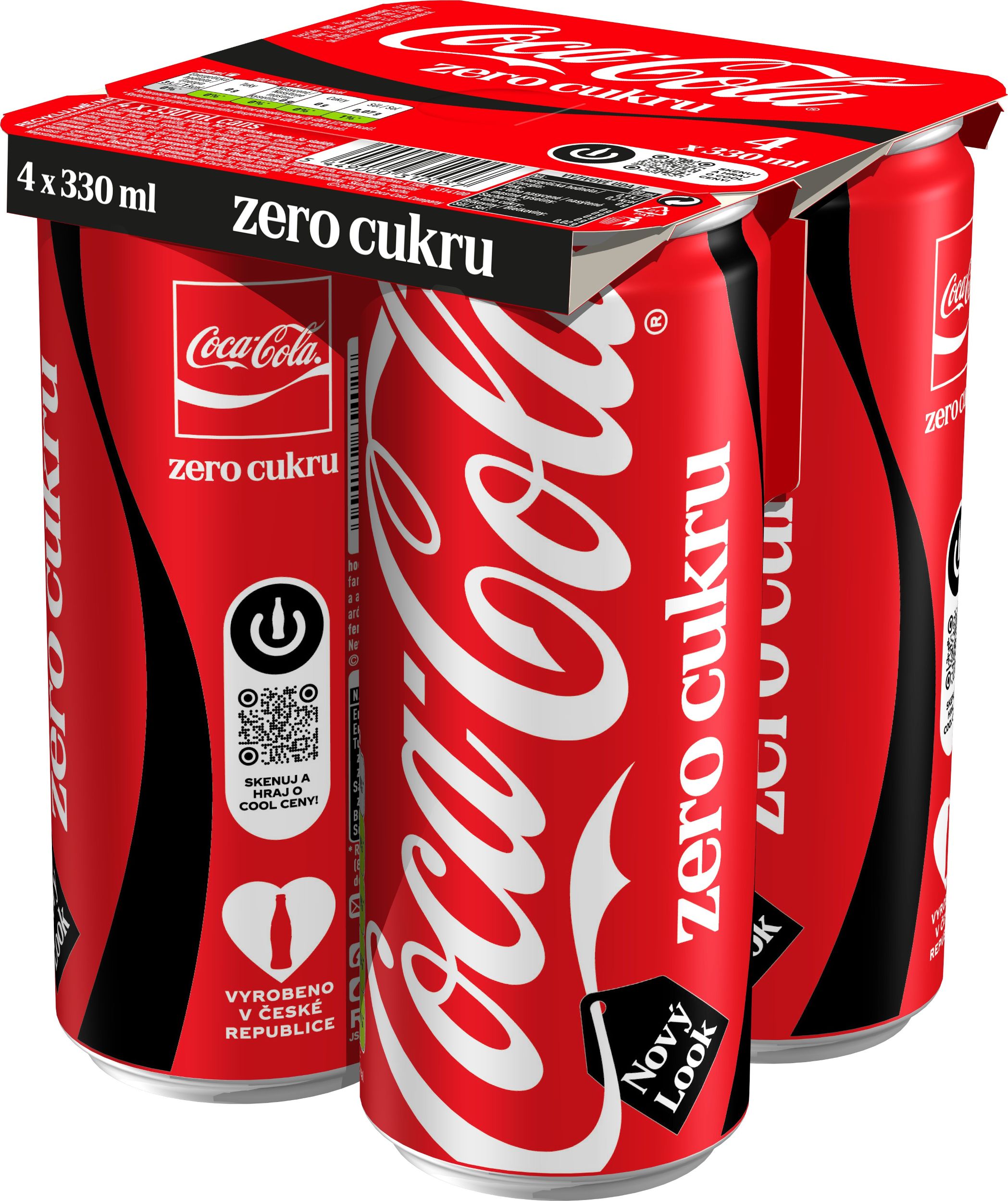 Nápoje - Coca-Cola Zero 4x330 ml