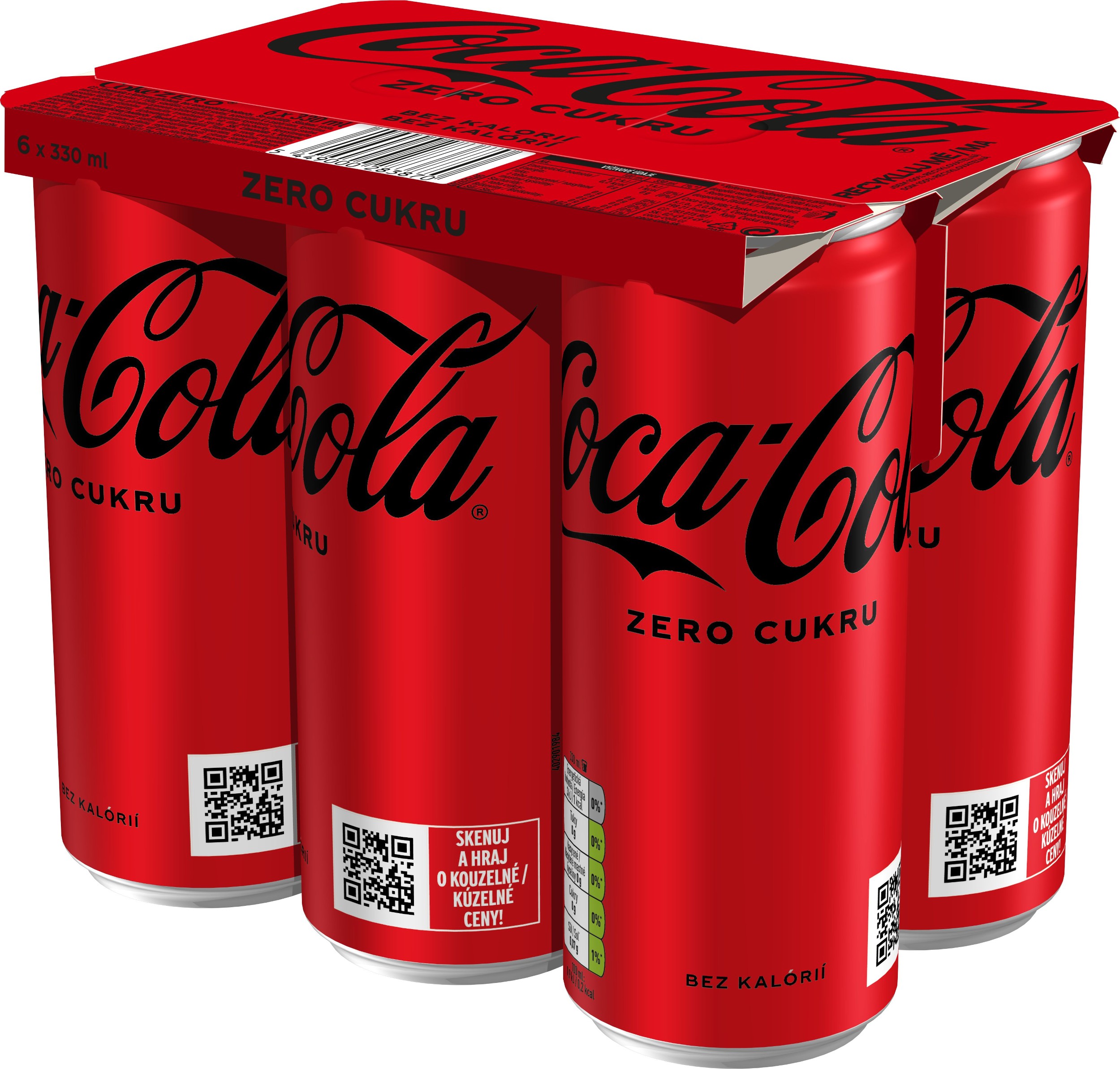 Nápoje - Coca-Cola Zero 6x330 ml