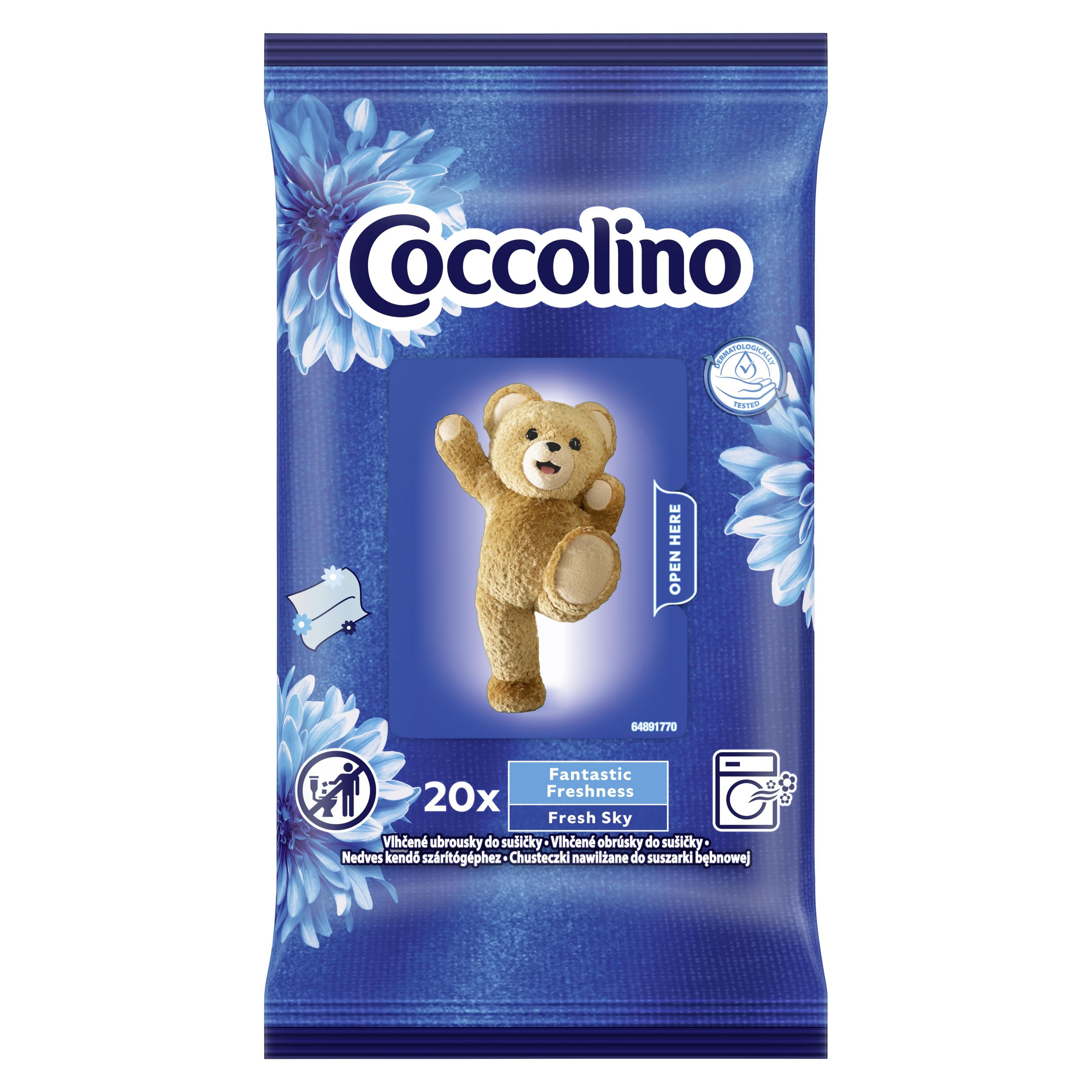 Drogerie a kosmetika - Coccolino vlhčené ubrousky do sušičky 20 ks