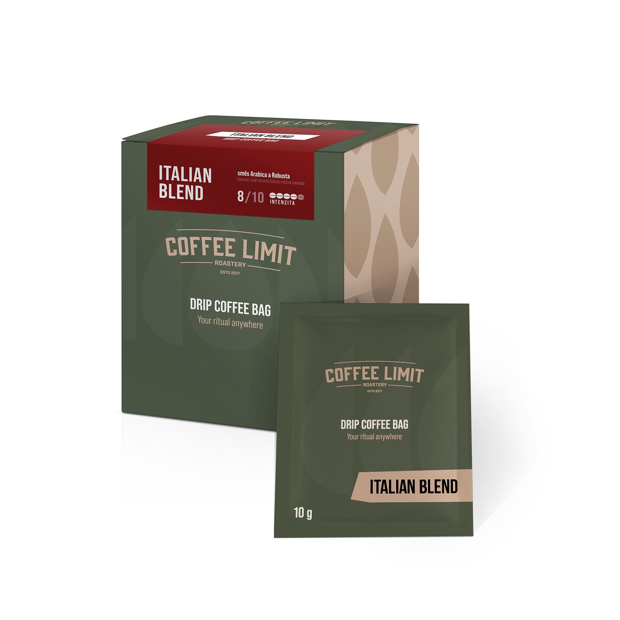 Nápoje - Coffee Limit Italian Blend - 5x10g Drip Coffe bag