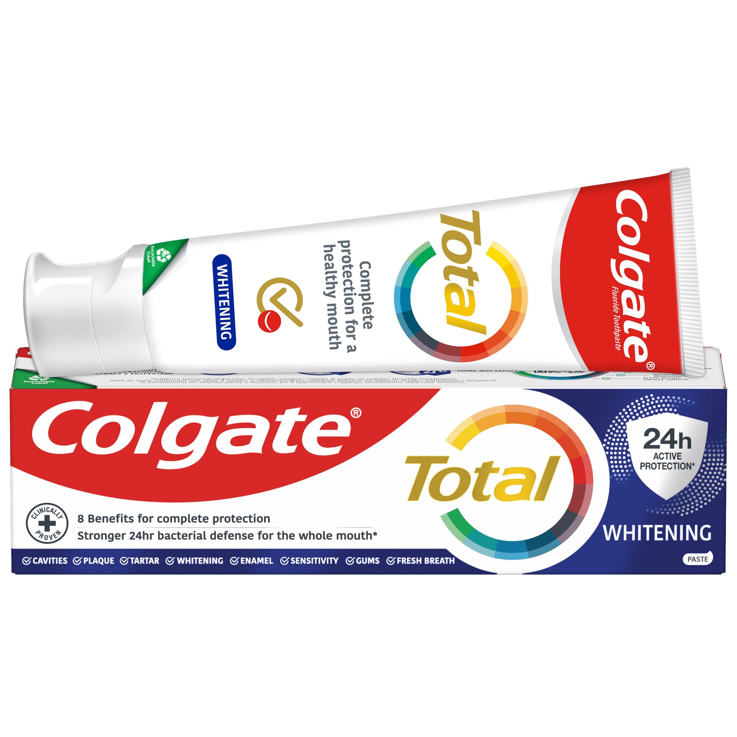 Drogerie a kosmetika - Colgate Total Whitening Zubní pasta 75 ml