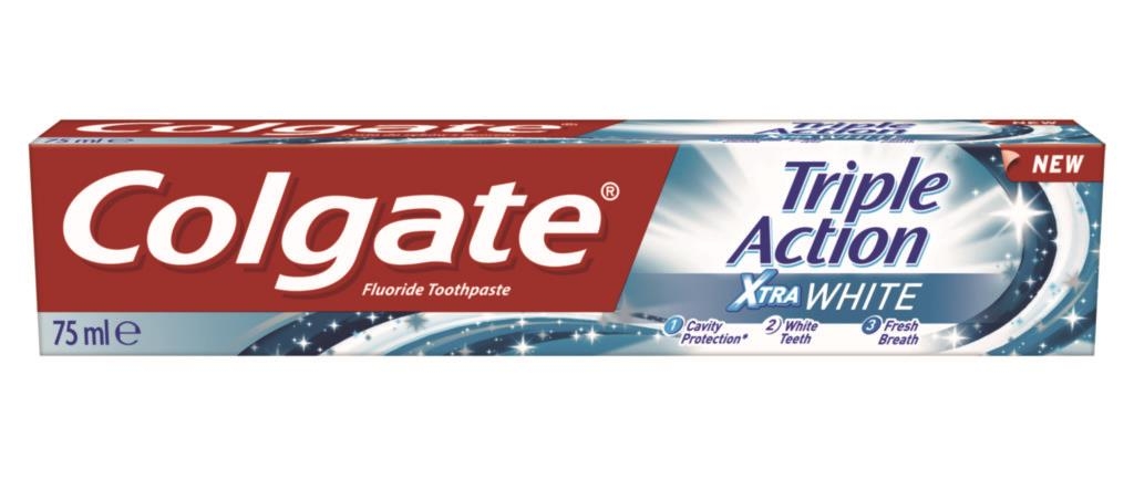 Drogerie a kosmetika - Colgate Zubní pasta triple action white 75 ml