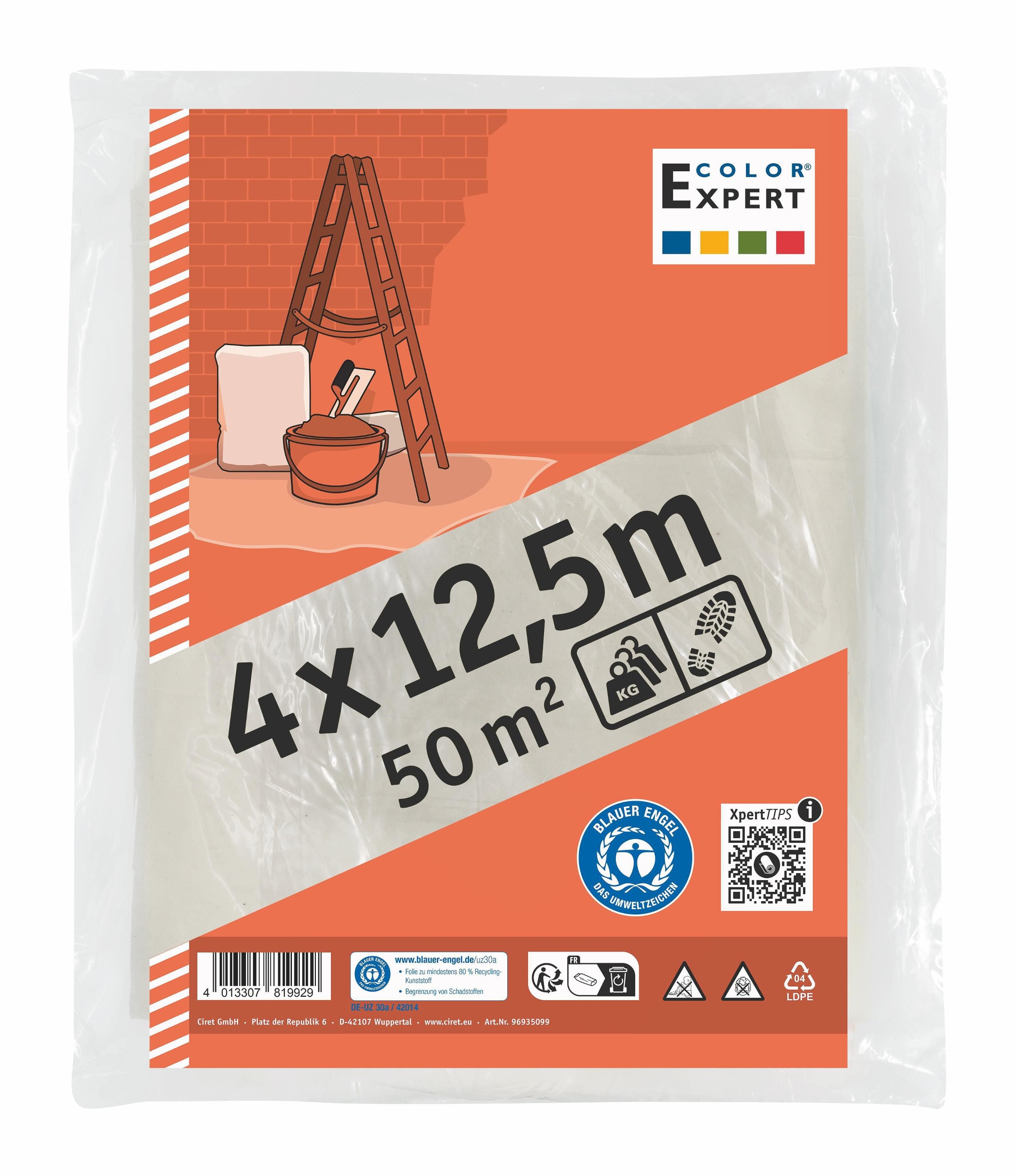 Domácnost a Zahrada - Color Expert<br>Fólie zakrývací Extra Silná 4x 12,5m, 43my