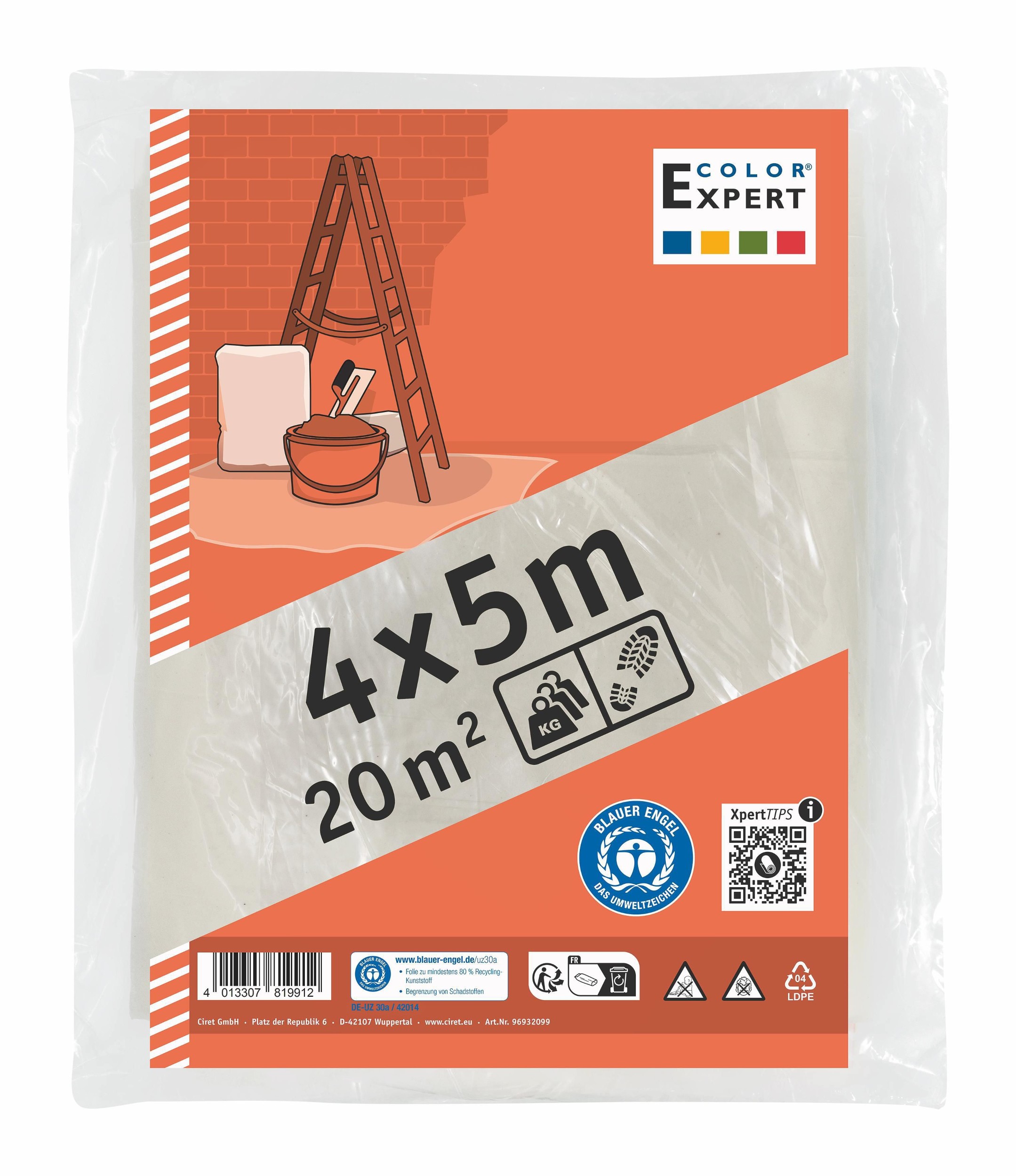 Domácnost a Zahrada - Color Expert<br>Fólie zakrývací Extra Silná 4x 5m, 43my