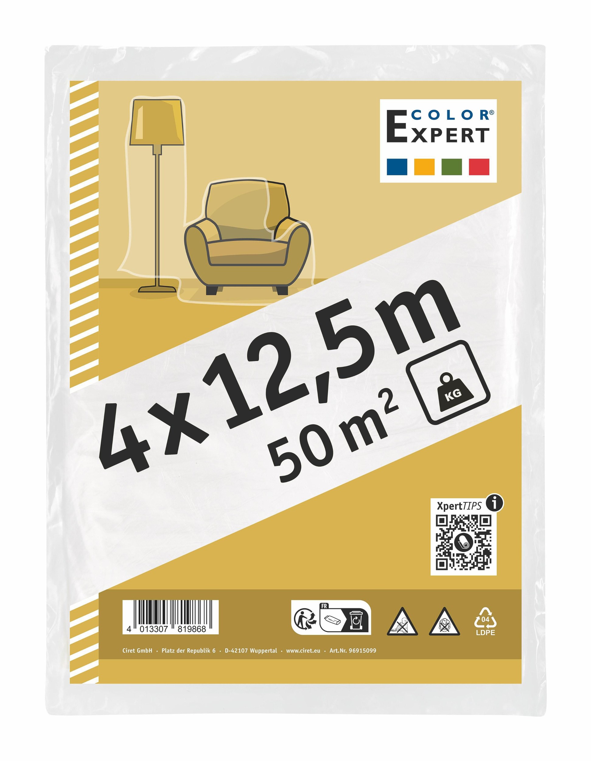 Domácnost a Zahrada - Color Expert<br>Fólie zakrývací Standard 4x 12,5m, 7my