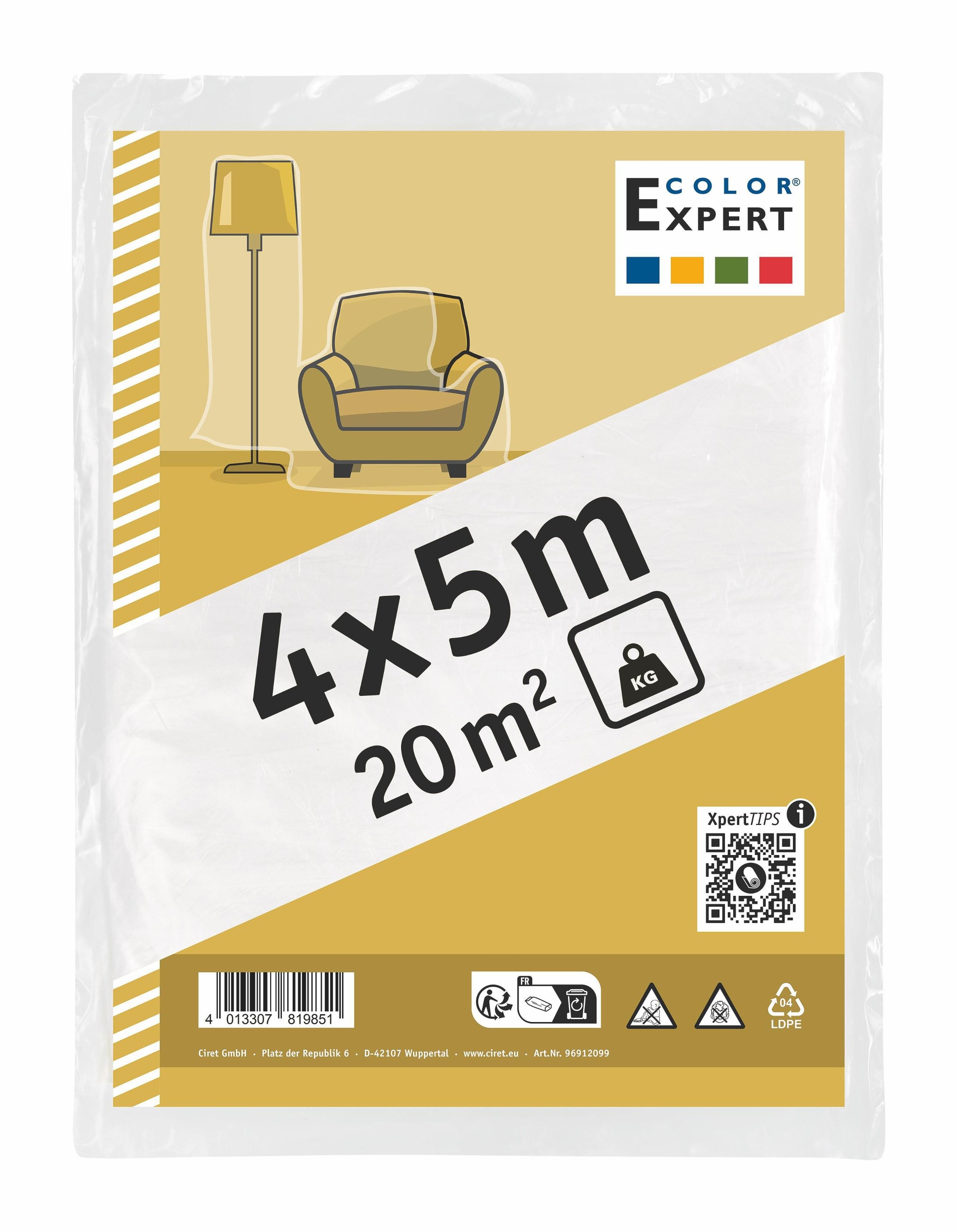 Domácnost a Zahrada - Color Expert<br>Fólie zakrývací Standard 4x 5m, 7my