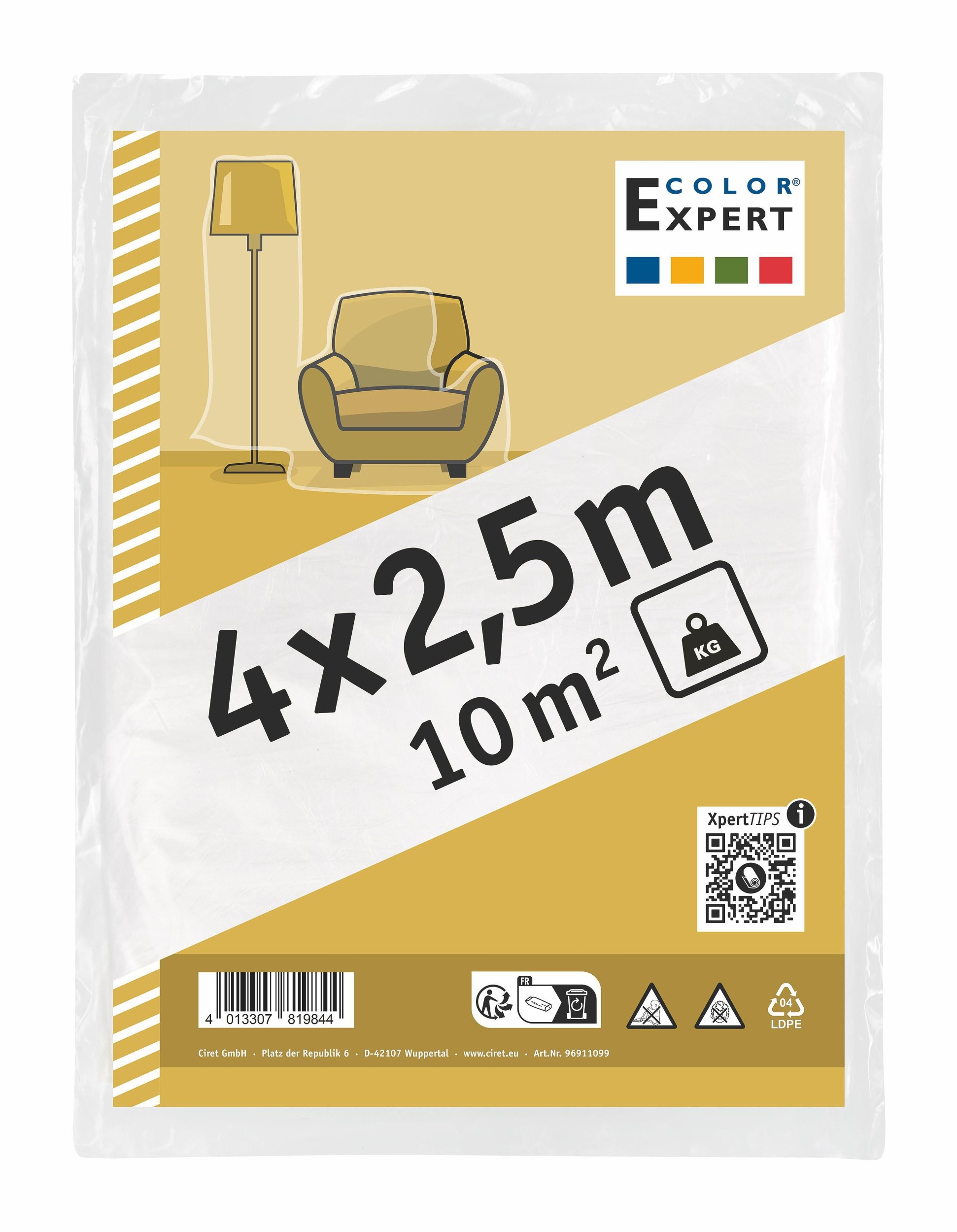 Domácnost a Zahrada - Color Expert<br>Fólie zakrývací Standard<br>4x 2,5m, 7my