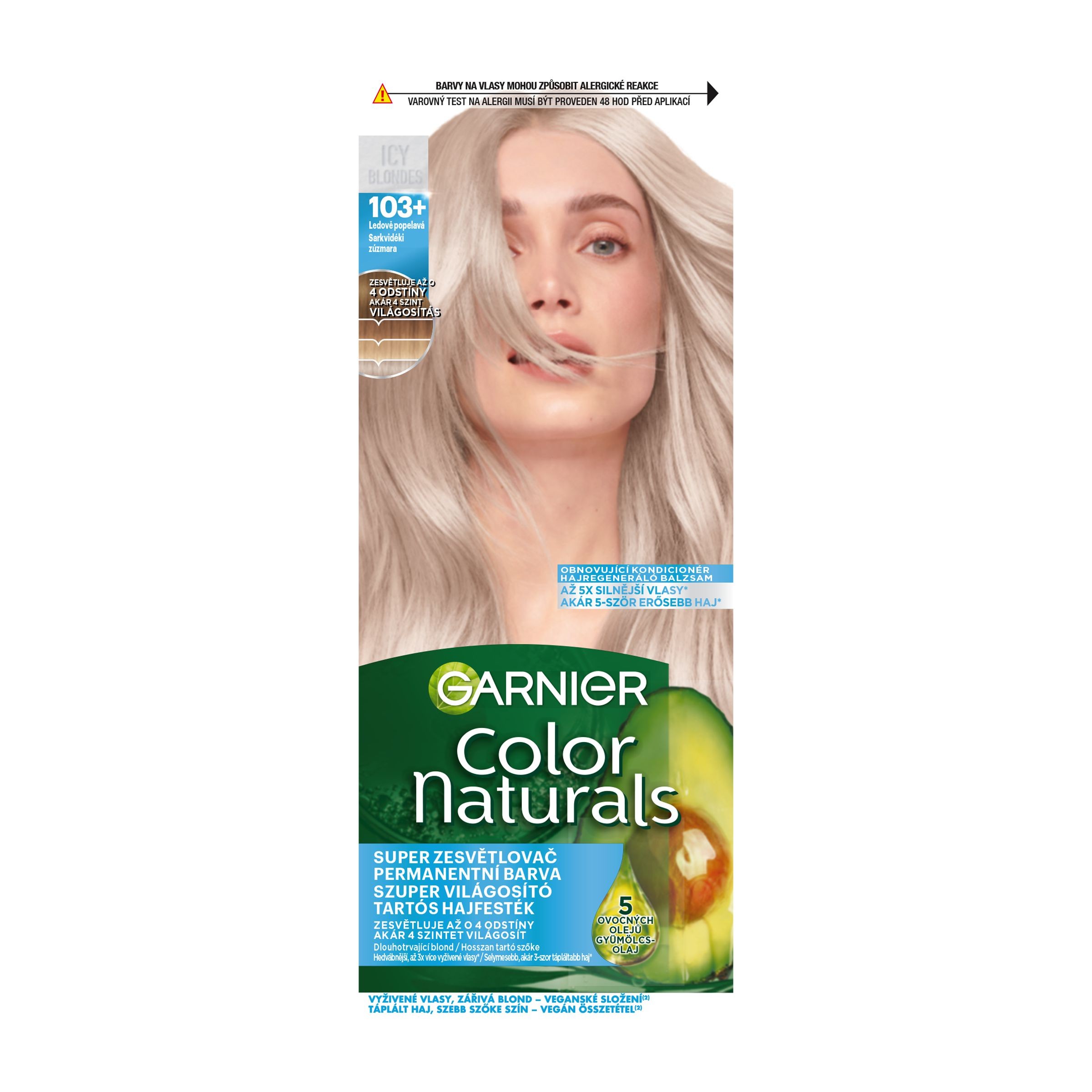 Drogerie a kosmetika - Color Naturals barva na vlasy 103+ Ledově popelavá