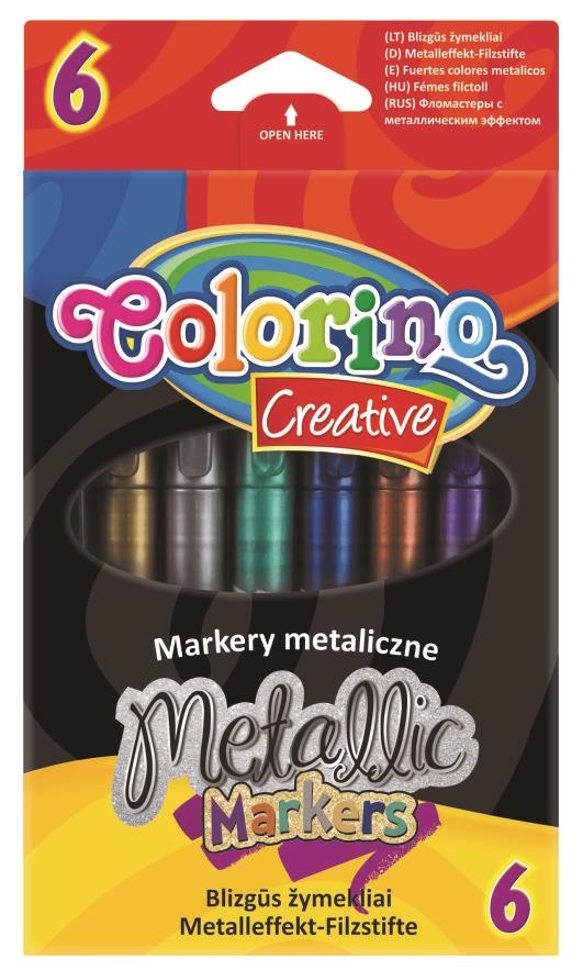 Domácnost a Zahrada - Colorino popisovače metalické, 6barev