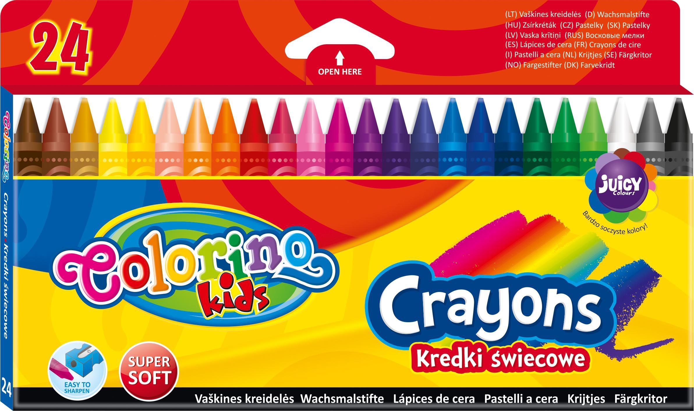 Domácnost a Zahrada - Colorino voskovky kulaté, 24barev