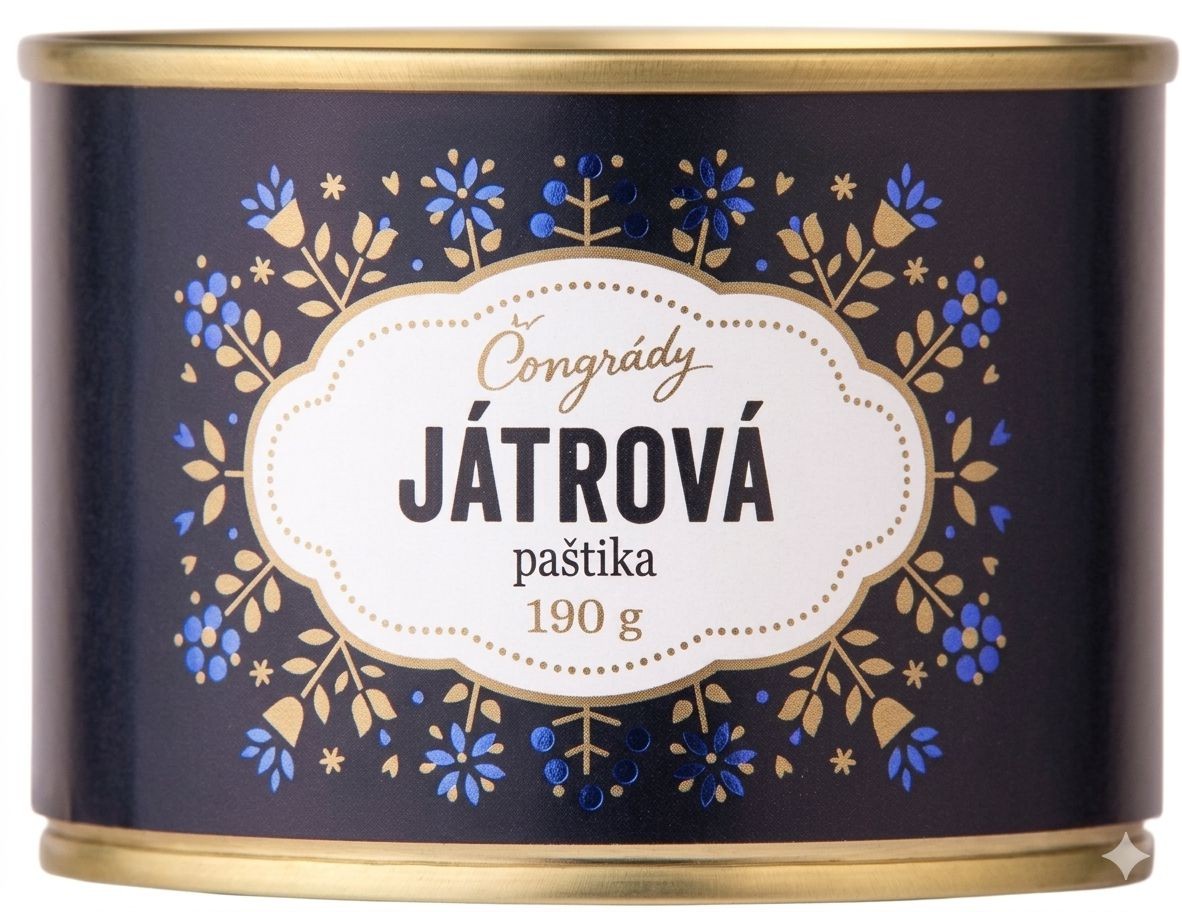 Trvanlivé potraviny - Čongrády Játrová paštika 190 g