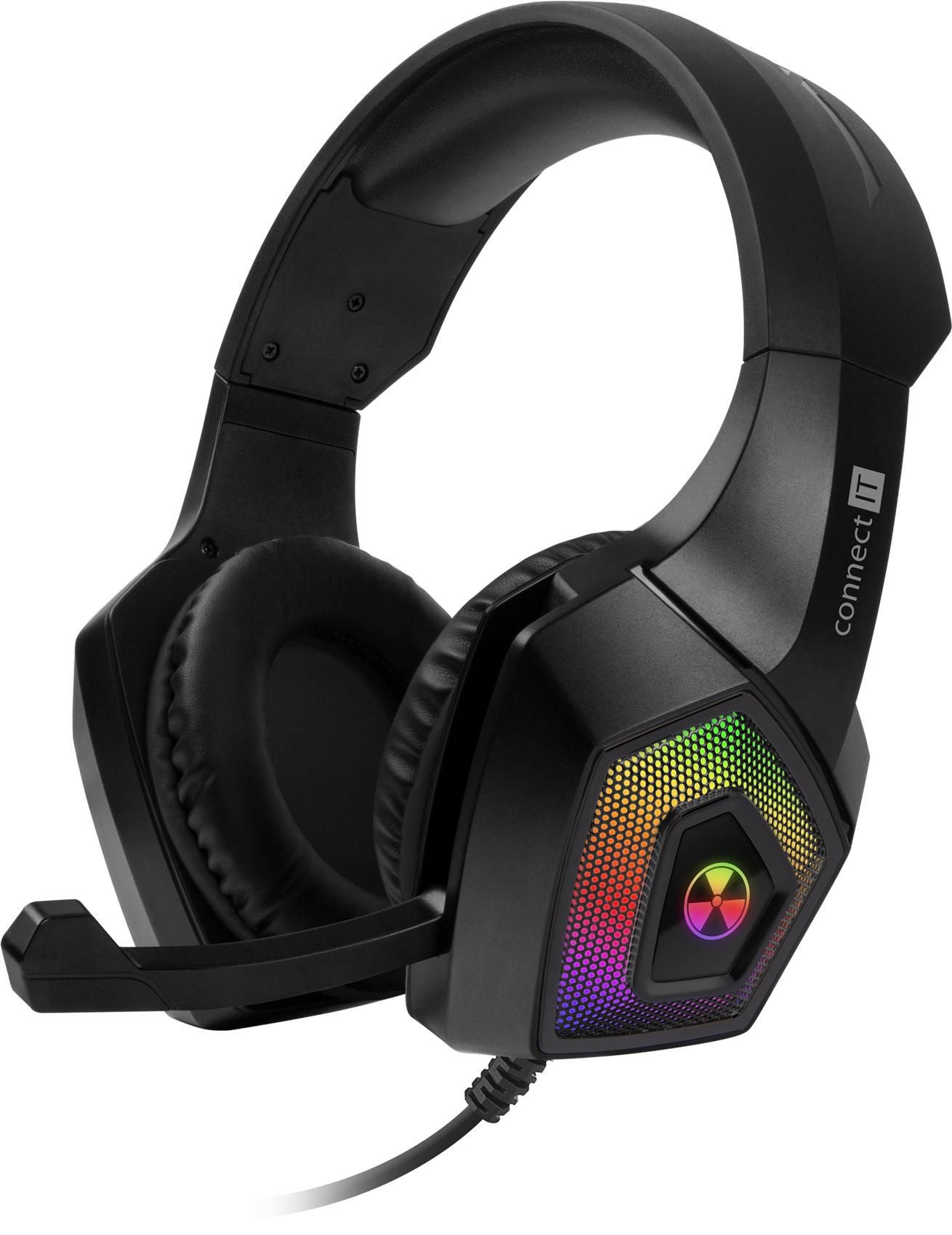 Elektro - Connect IT sluchátka  Battle RGB černá