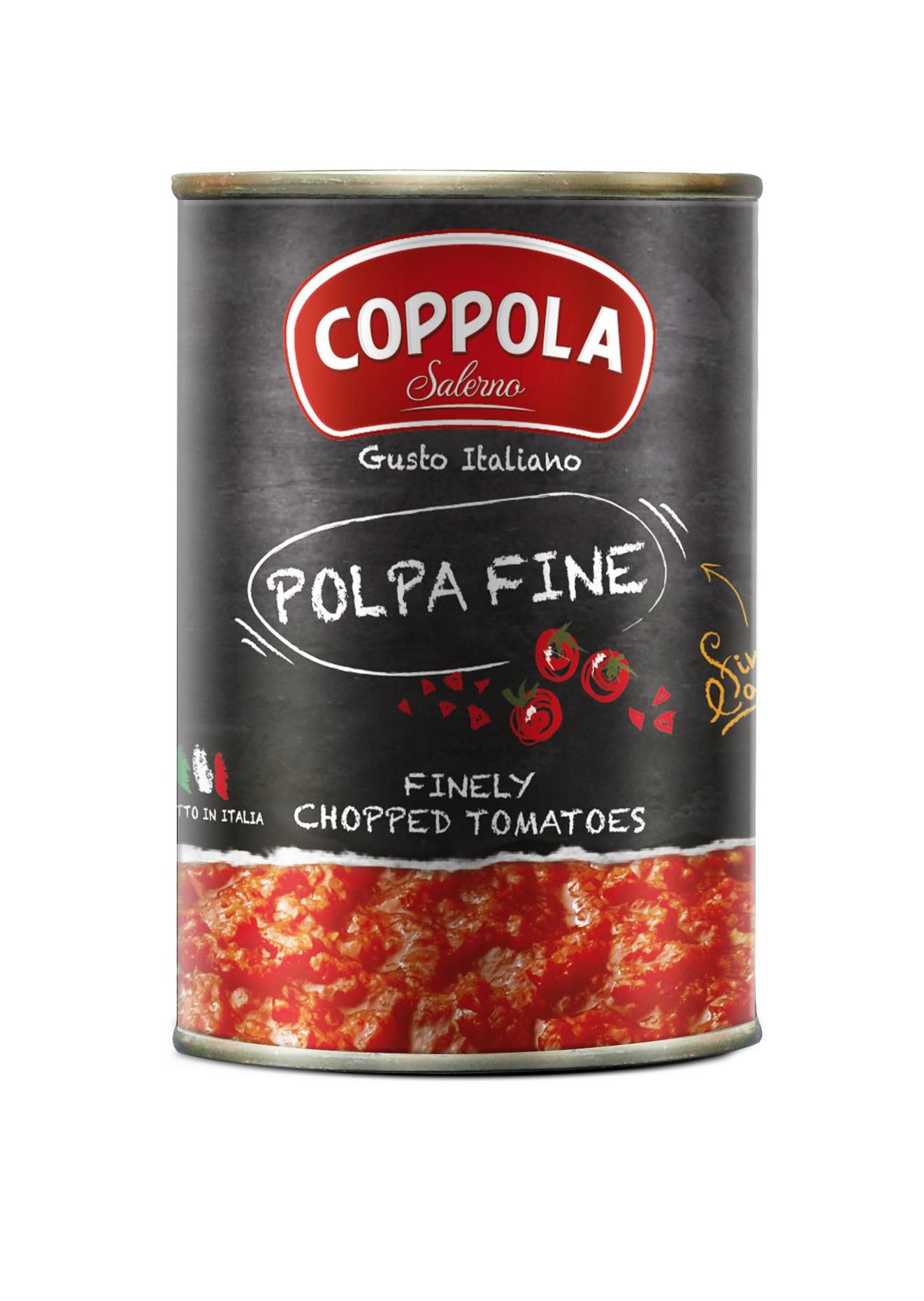 Trvanlivé potraviny - Coppola Jemně nakrájená rajčata 400 g